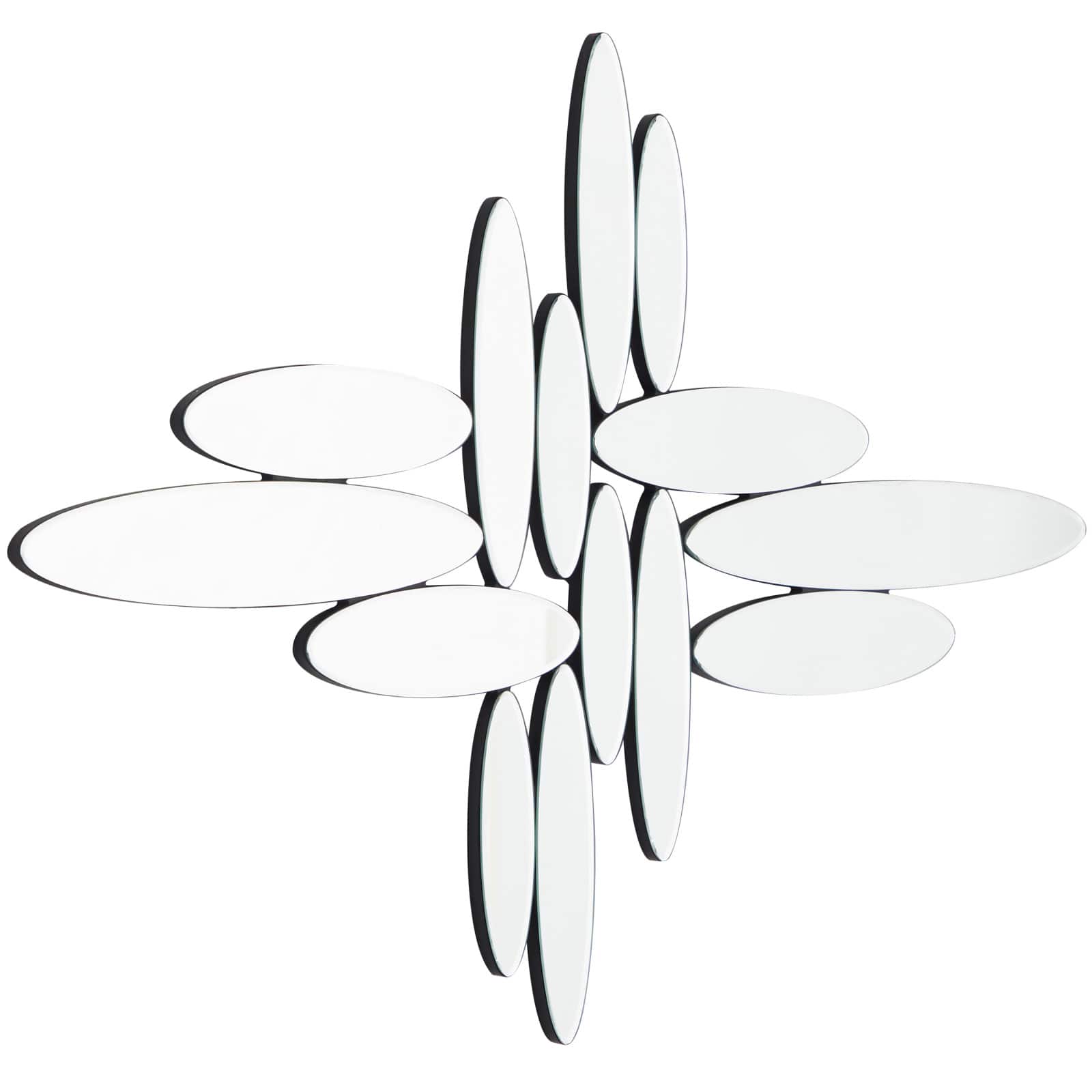 Silver Glass Frameless Wall Mirror 40" x 1" x 28"