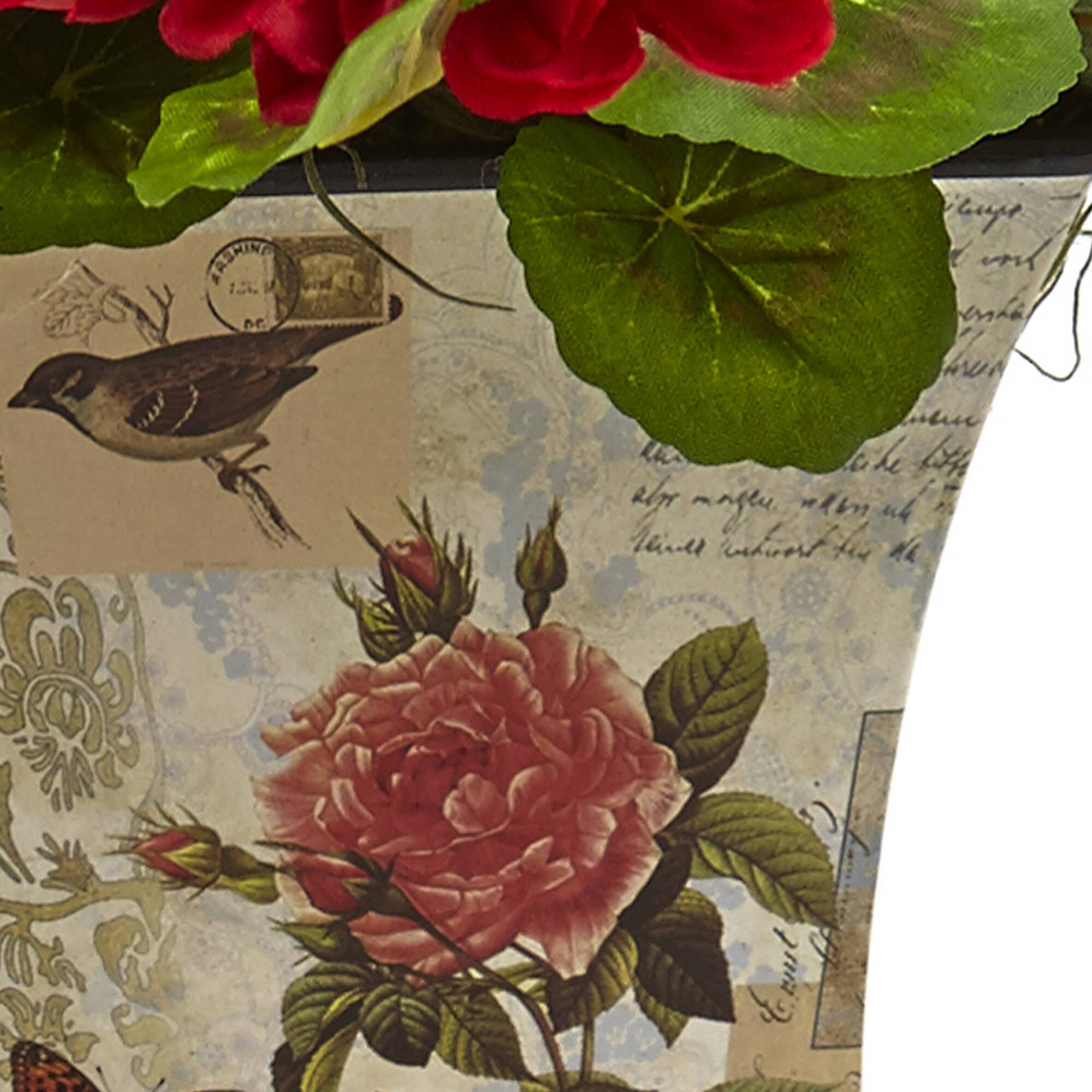 11" Geranium in Floral Planter, 2ct.