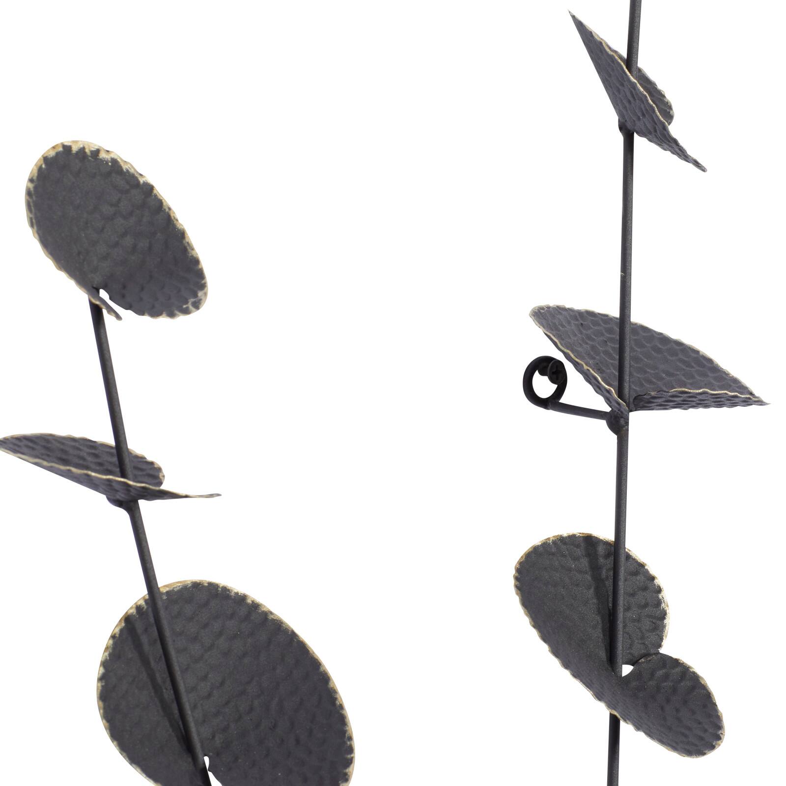 36&#x22; Black Metal Contemporary Wall D&#xE9;cor