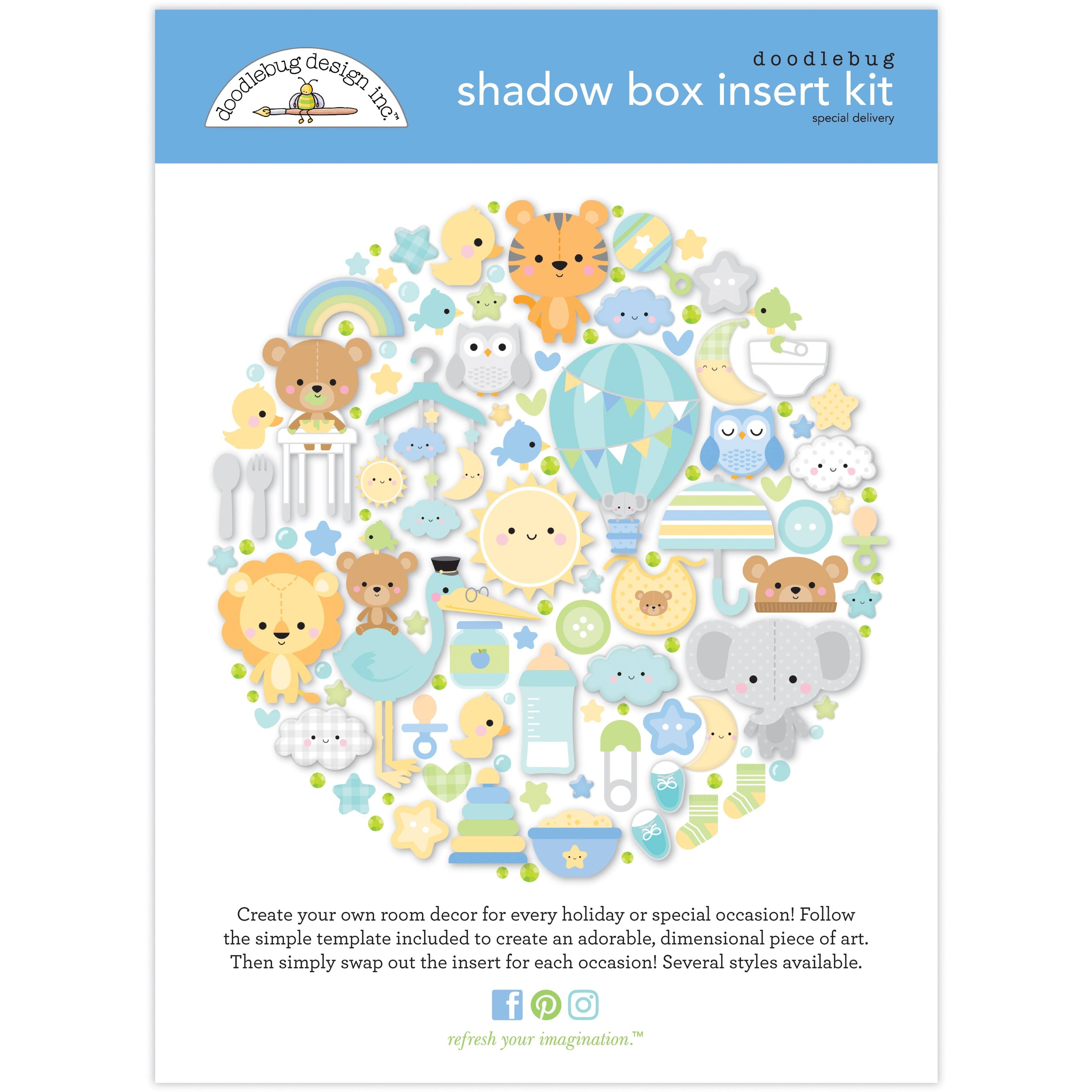 Doodlebug Design Inc.™ Special Delivery Shadow Box Insert Kit Michaels