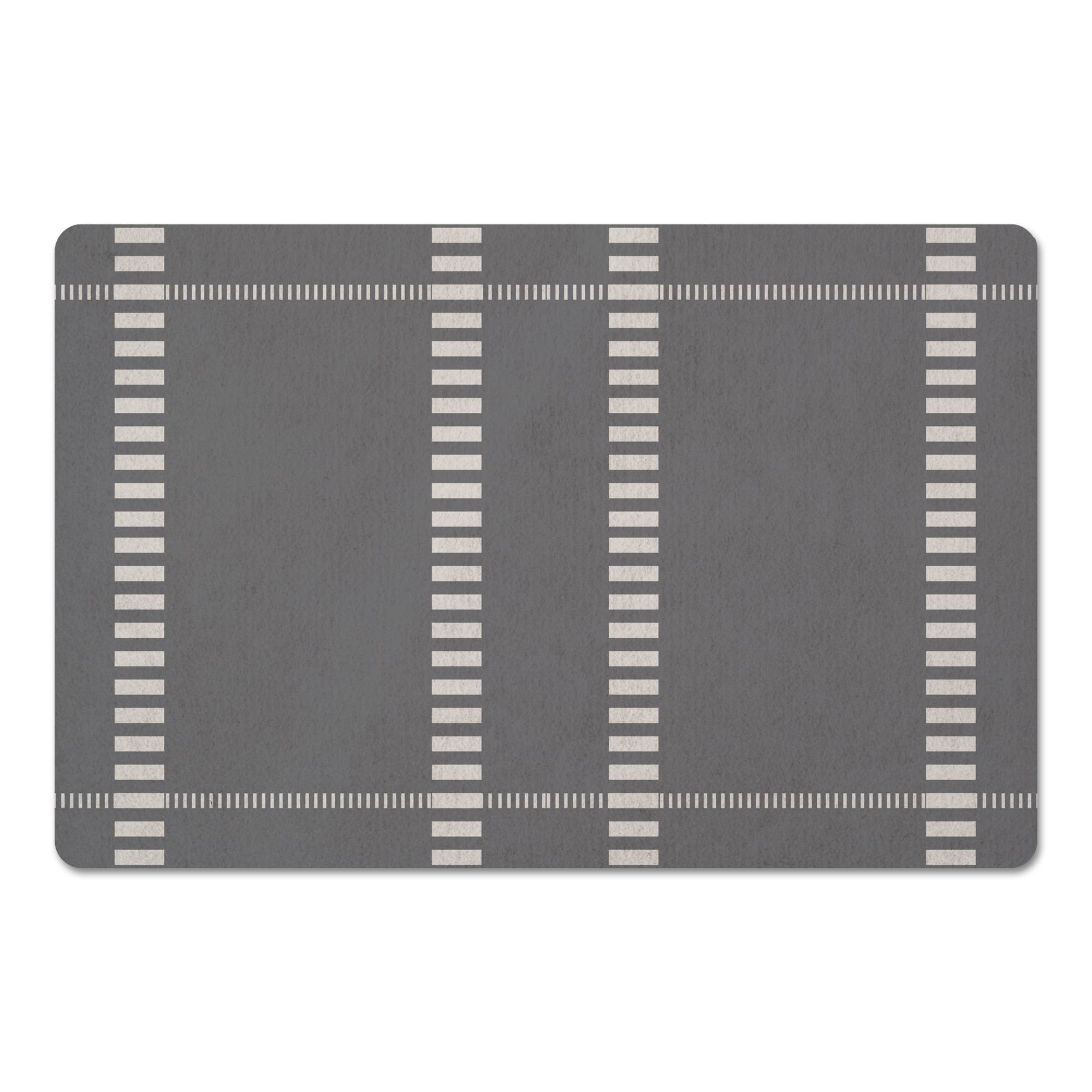 Striped Dashed Lines Floor Mat