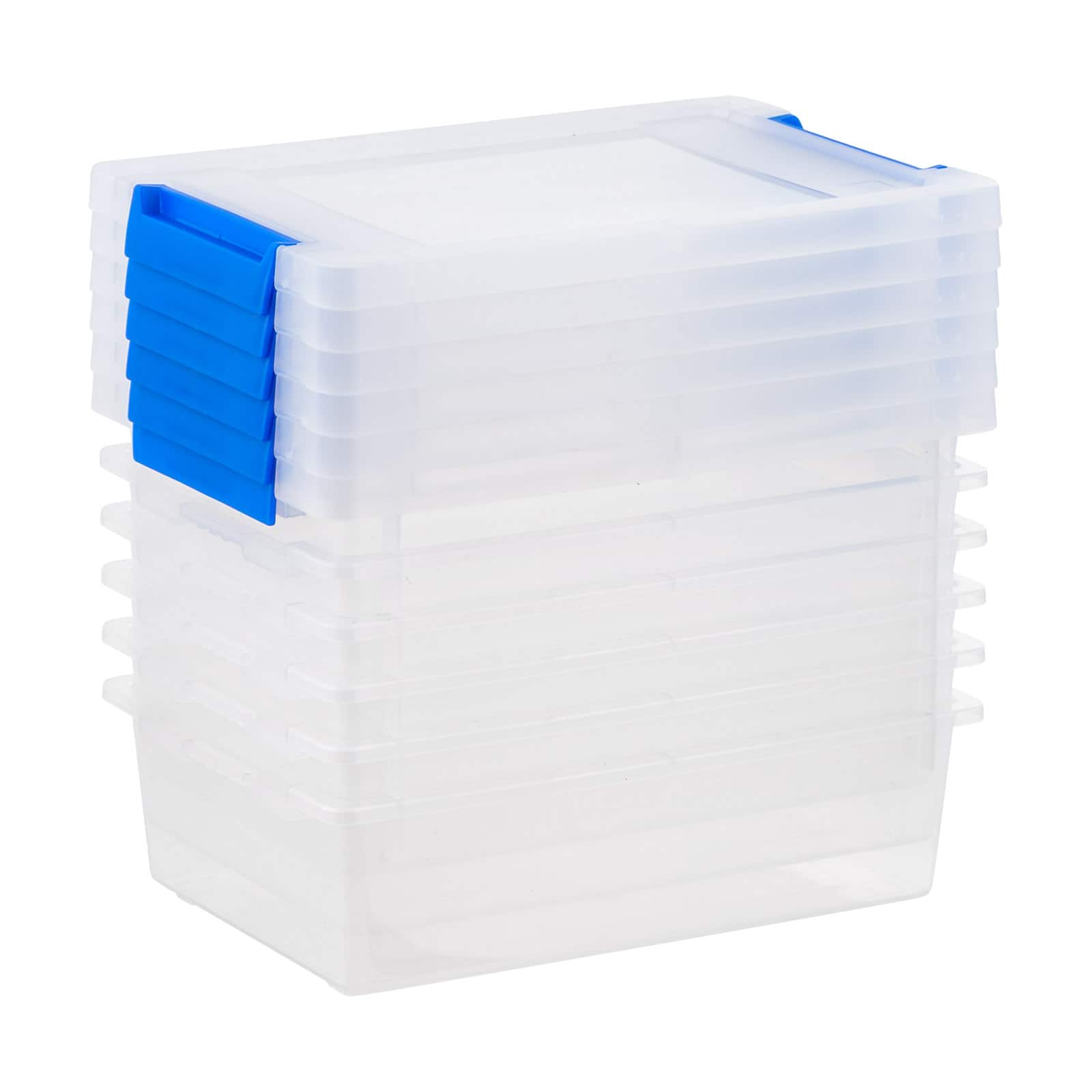Iris&#xAE; 2.4 qt. Clear Latching Storage Totes, Set of 6