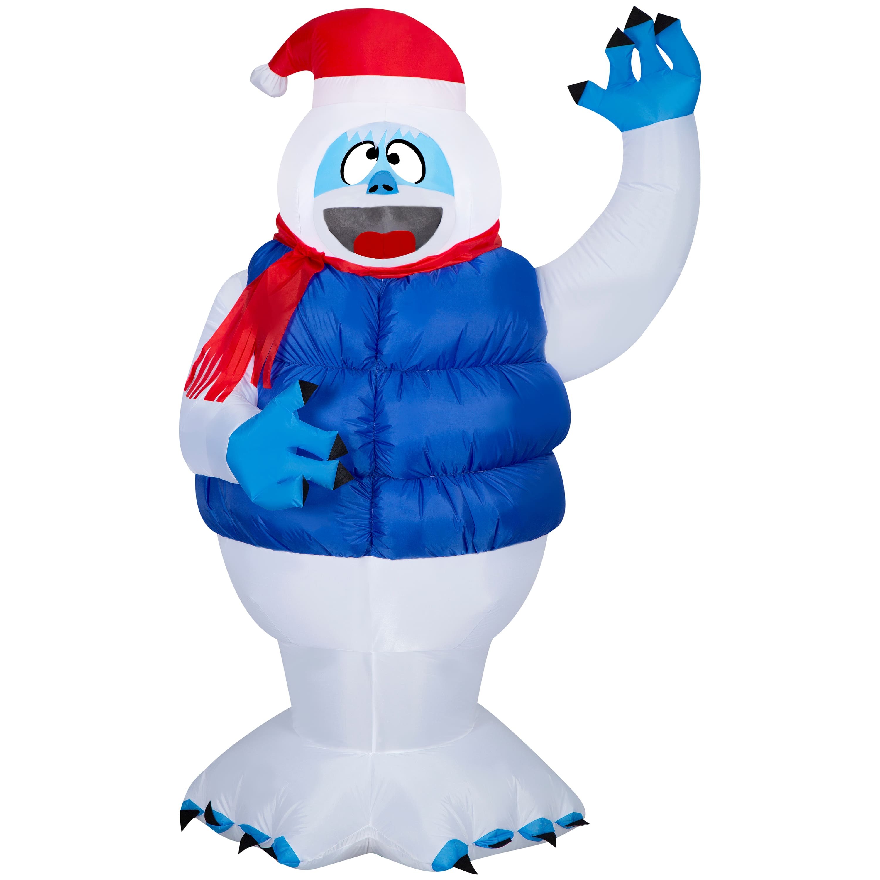 6.5ft. Airblown&#xAE; Inflatable Christmas Bumble in Blue Puffer Vest