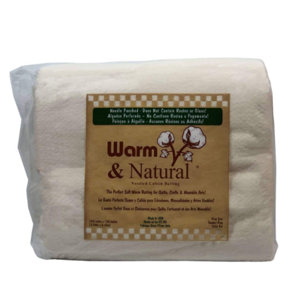 4 Pack: Warm & Natural® 120" x 124" Pre-Cut King Cotton Batting