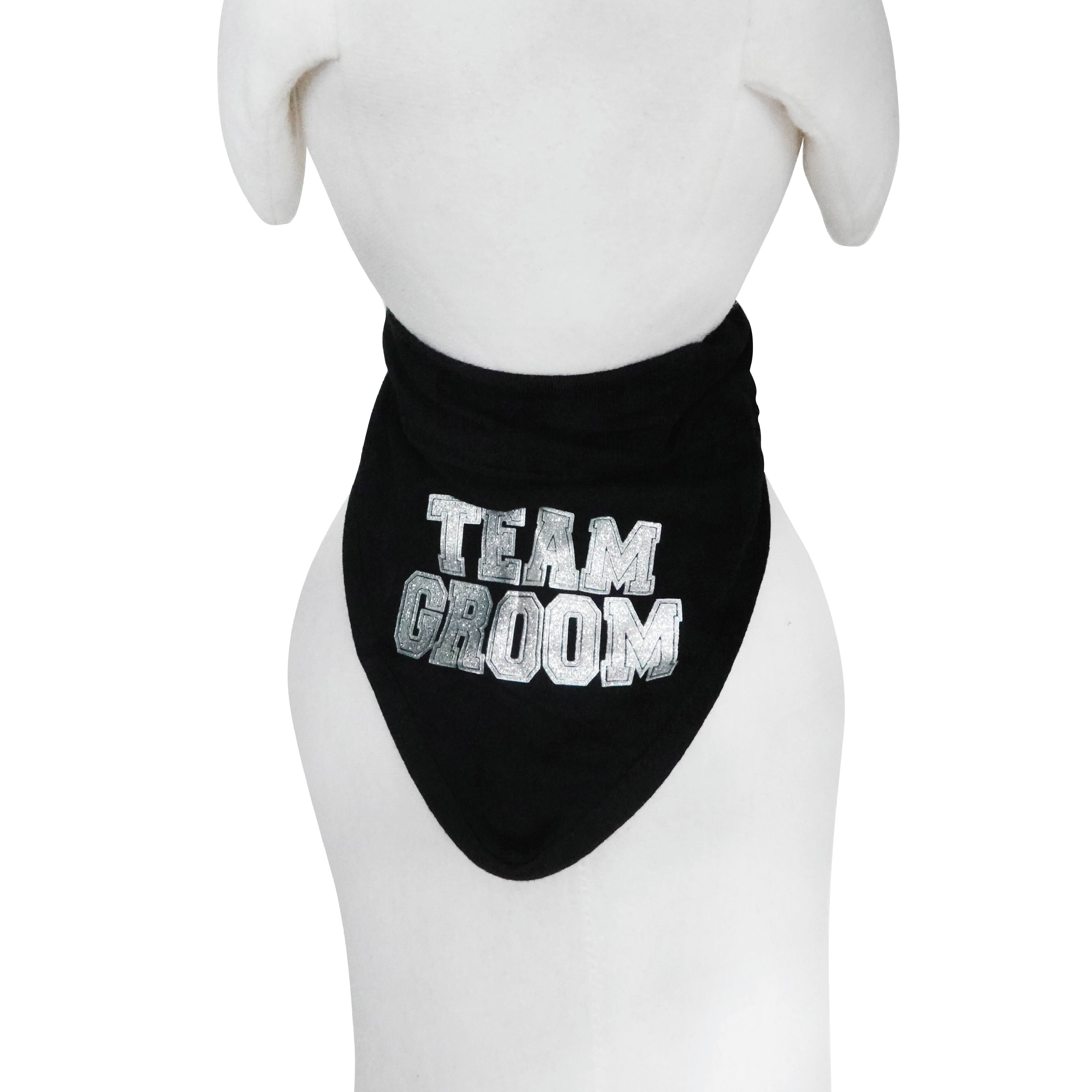 Best Furry Friends Black Team Groom Bandana Collar Slide