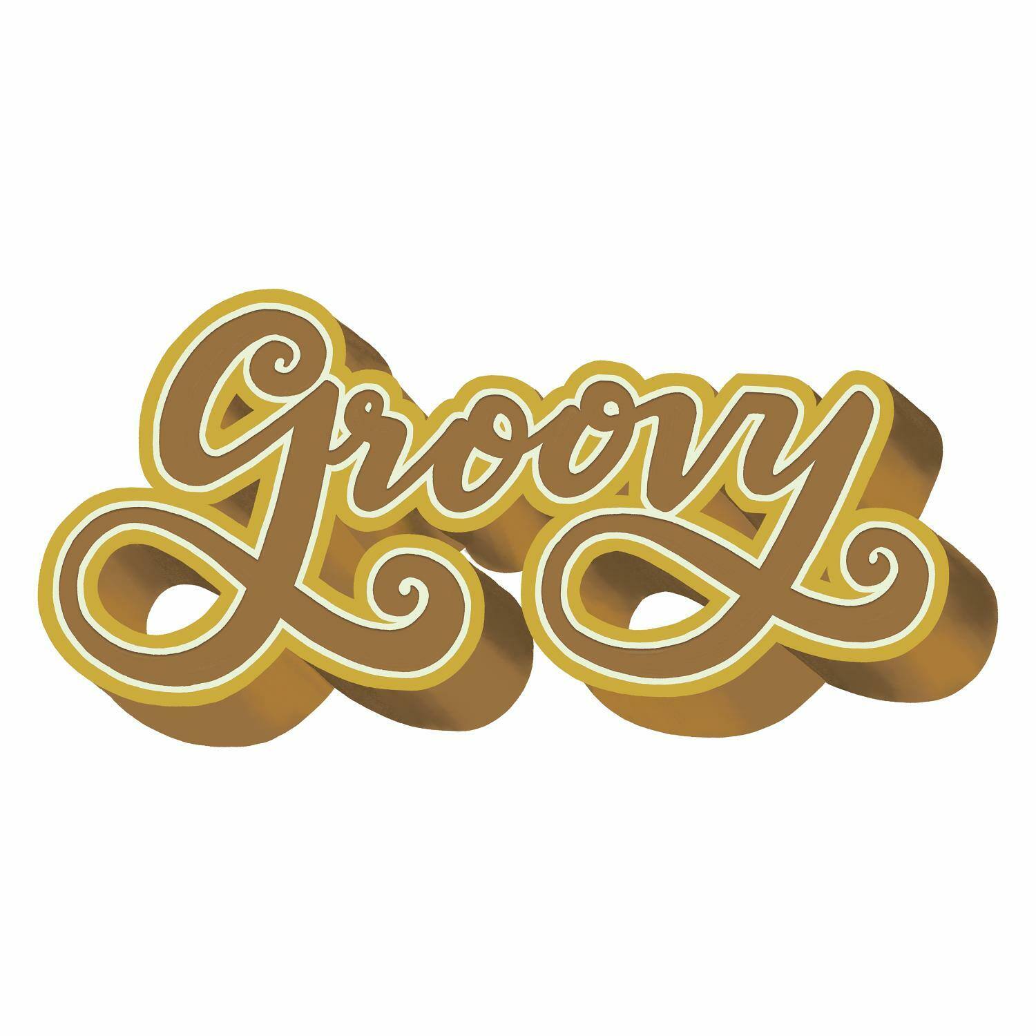 RoomMates Groovy Retro Peel & Stick Giant Wall Decal