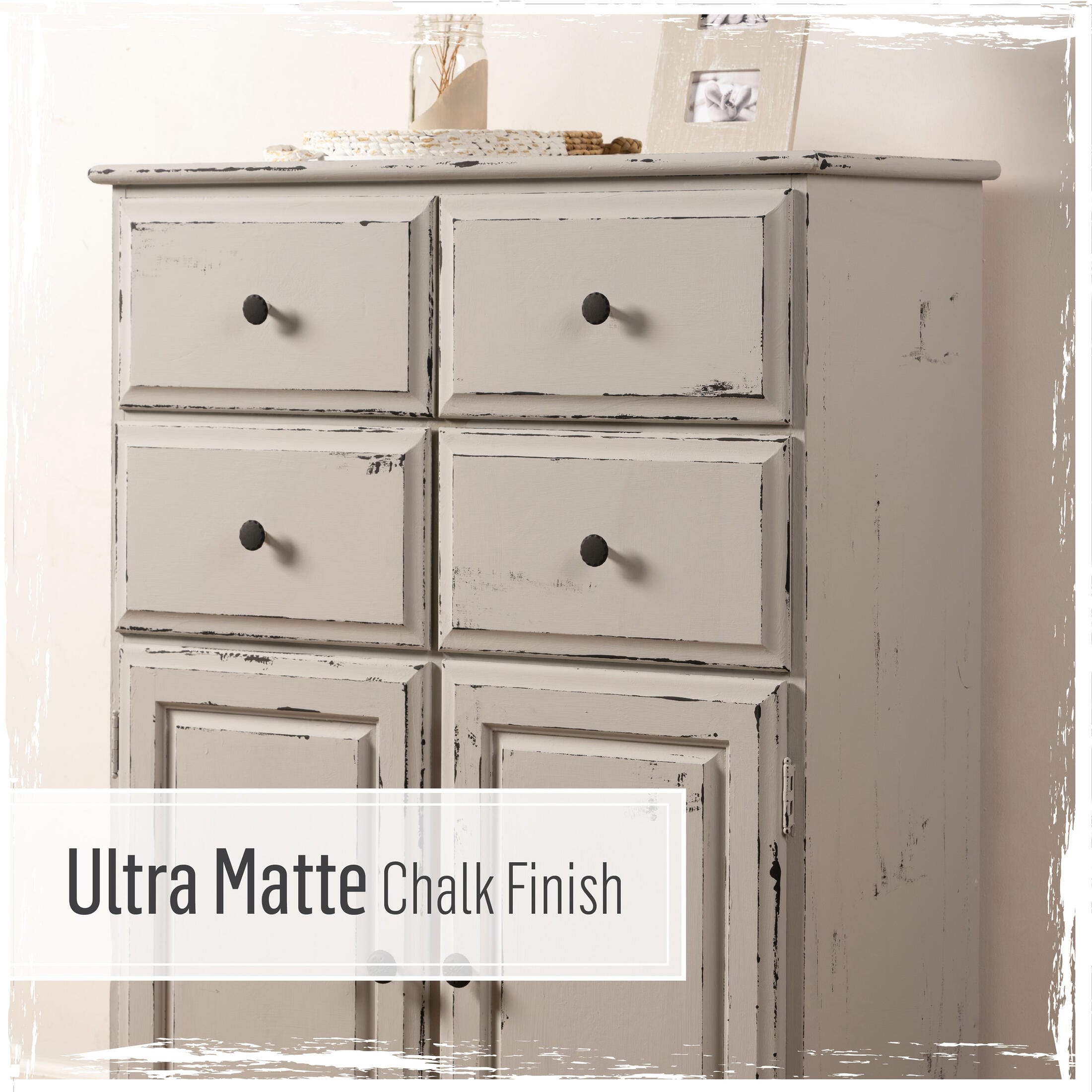 FolkArt&#xAE; Home Decor&#x2122; White &#x26; Tan Chalk Paint with Brushes Kit