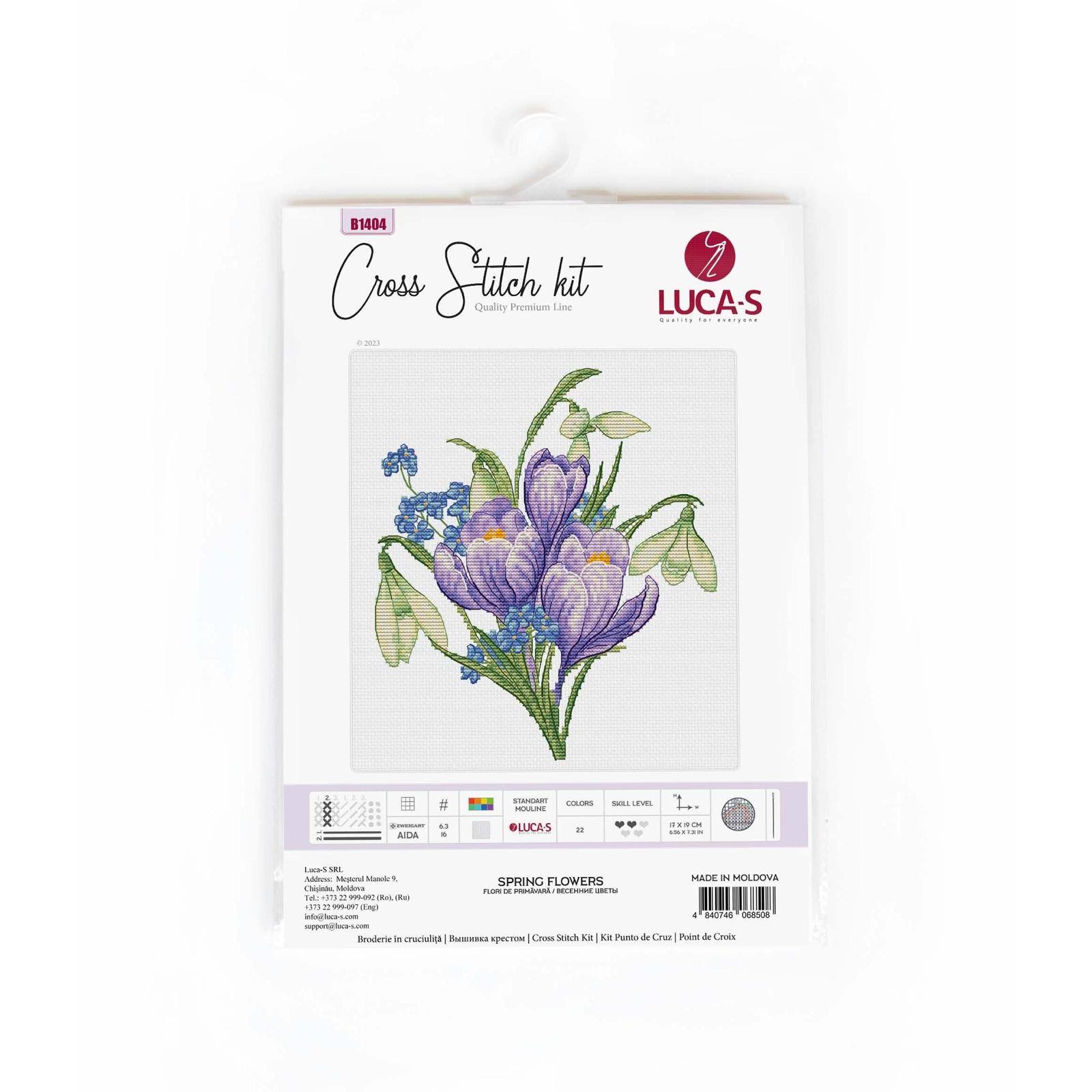Luca-S Spring Flowers Counted Cross Stitch Kit