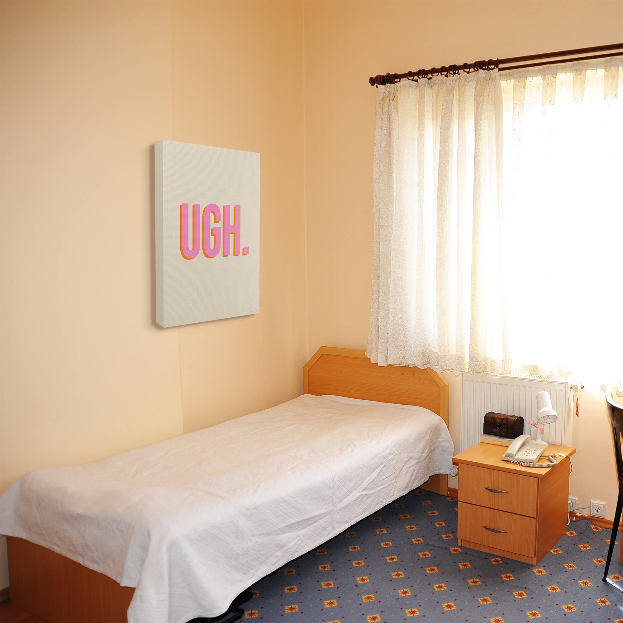 Stupell Industries Neon Pink & Gray UGH Wall Accent