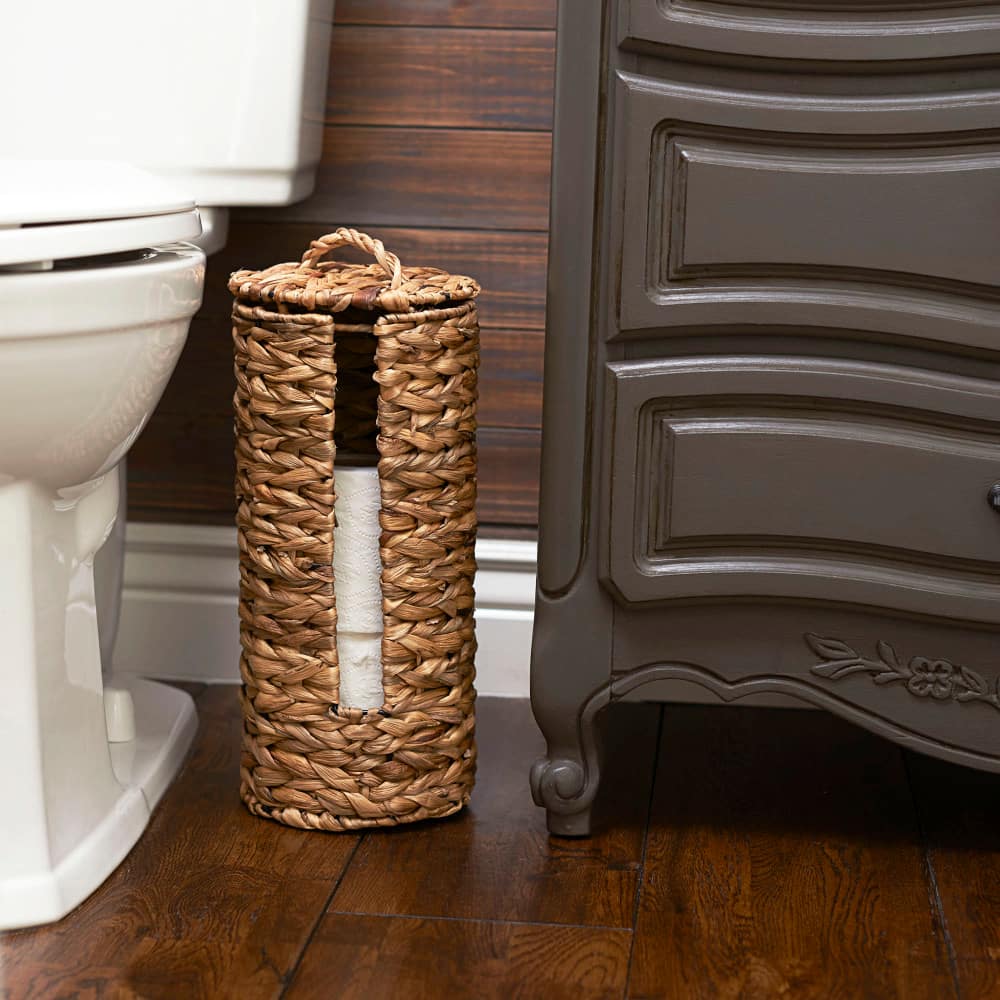 Household Essentials Wicker Toilet Paper Roll Holder