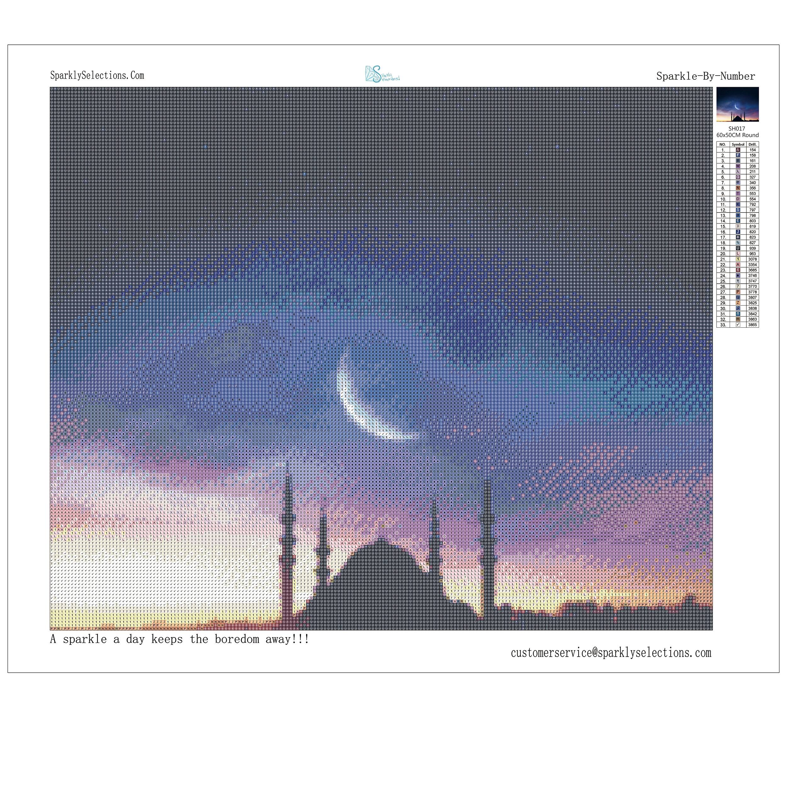 Sparkly Selections' Mosque Sunset Sky round