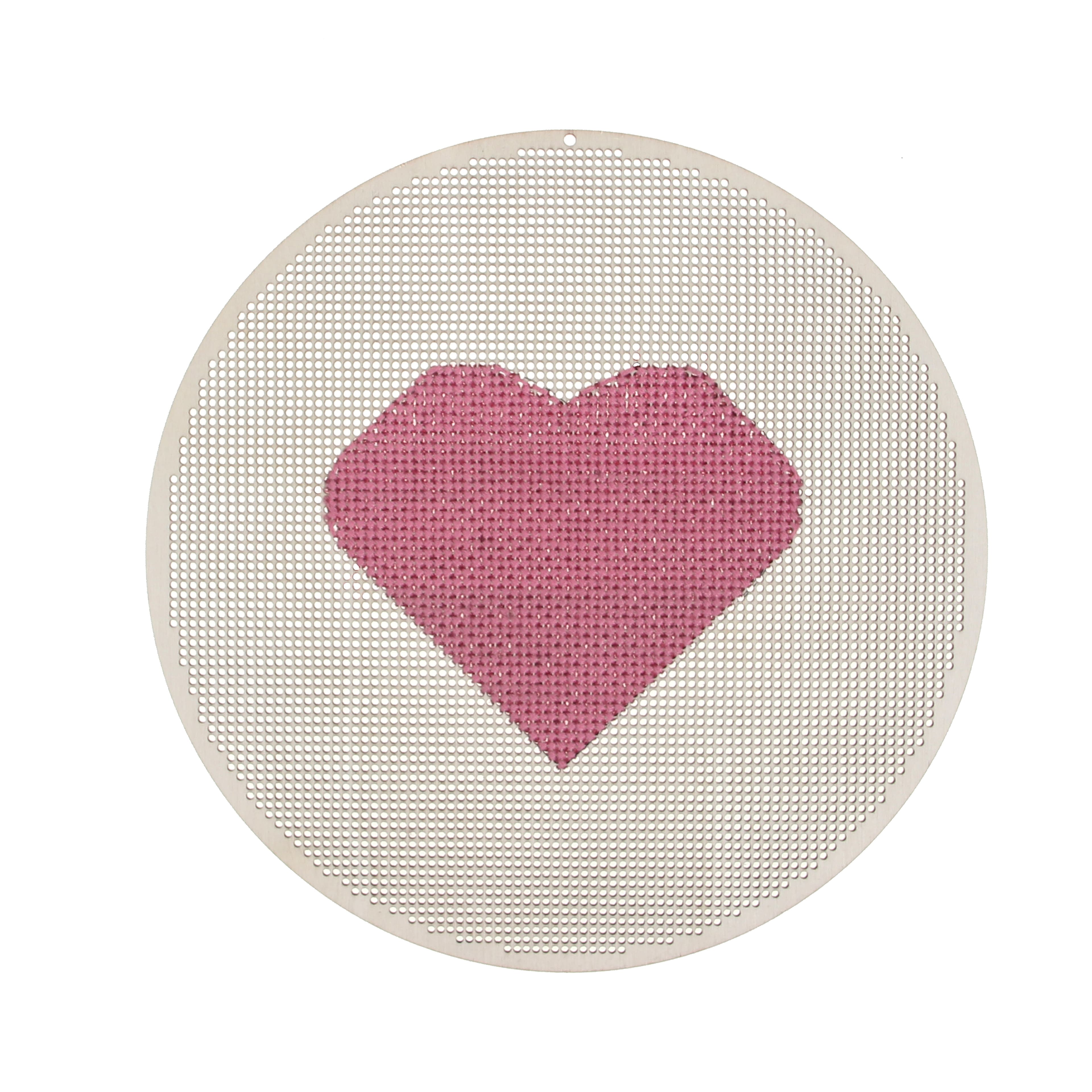 8&#x22; Round Cross Stitch Wood Canvas, 2ct. by Loops &#x26; Threads&#xAE;