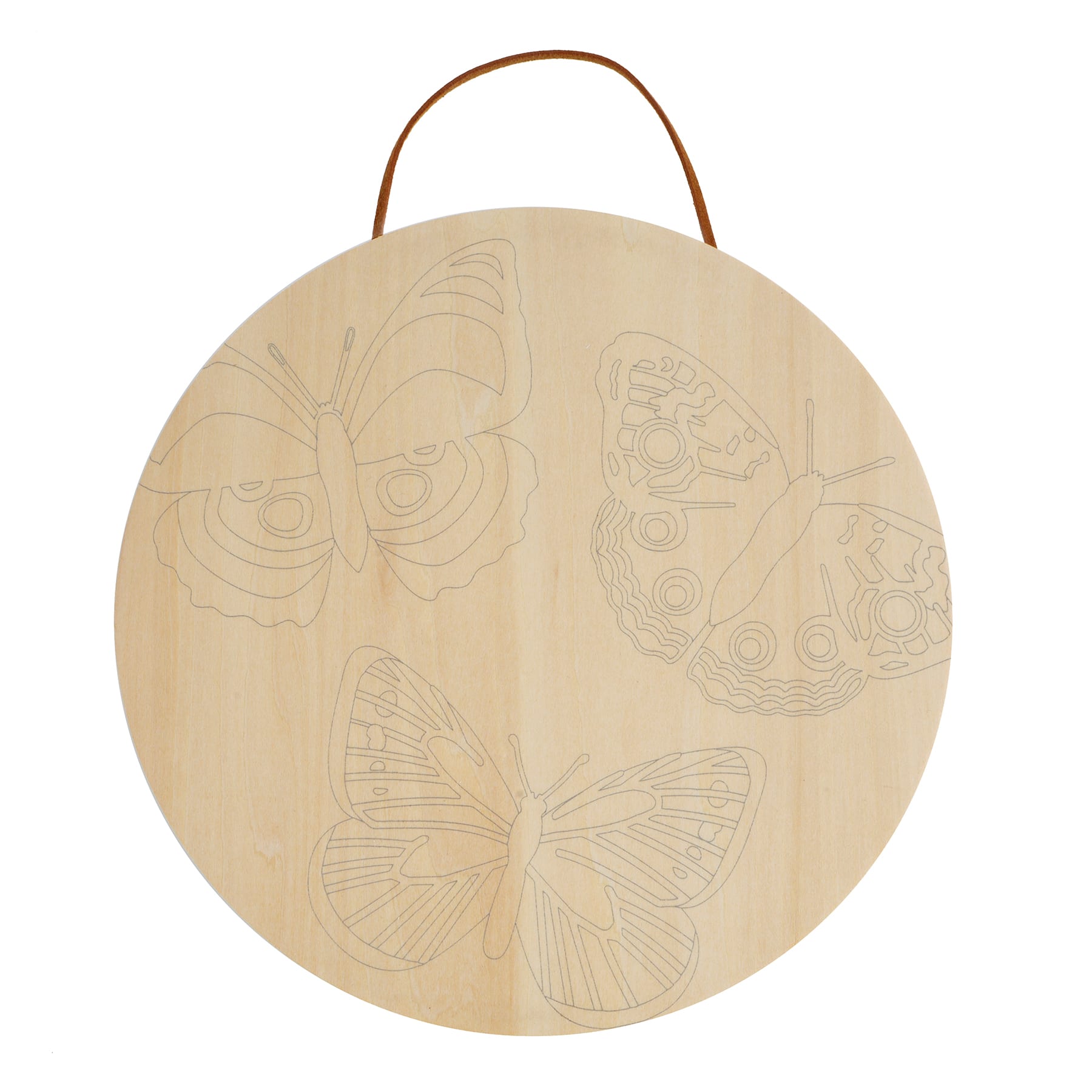 Butterflies Paint-by-Number Round Plywood Surface Kit by Artist&#x27;s Loft&#xAE;