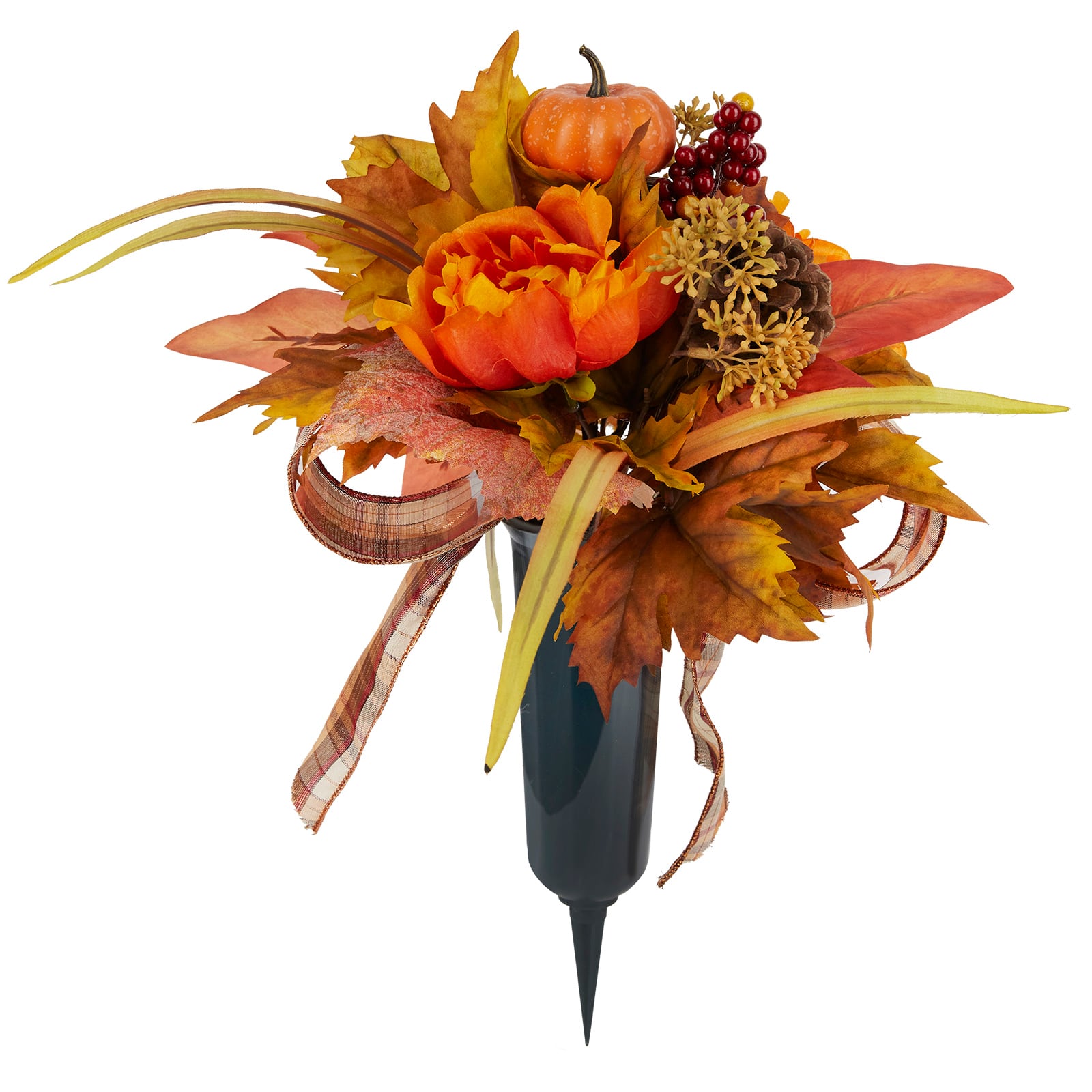 Orange Peony &#x26; Pumpkin Remembrance Cone by Ashland&#xAE;