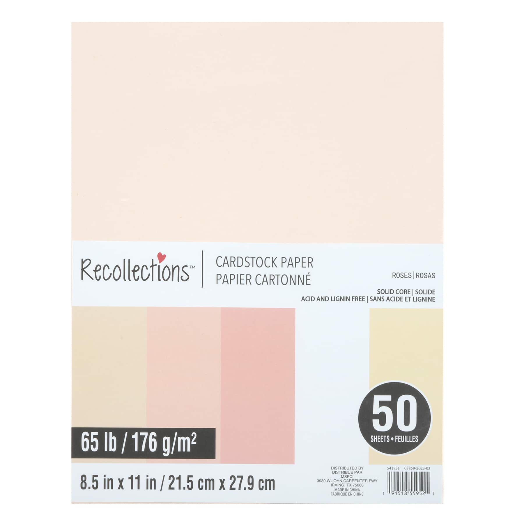 12 Packs: 50 ct. (600 total) Roses 8.5" x 11" Cardstock Paper by Recollections™