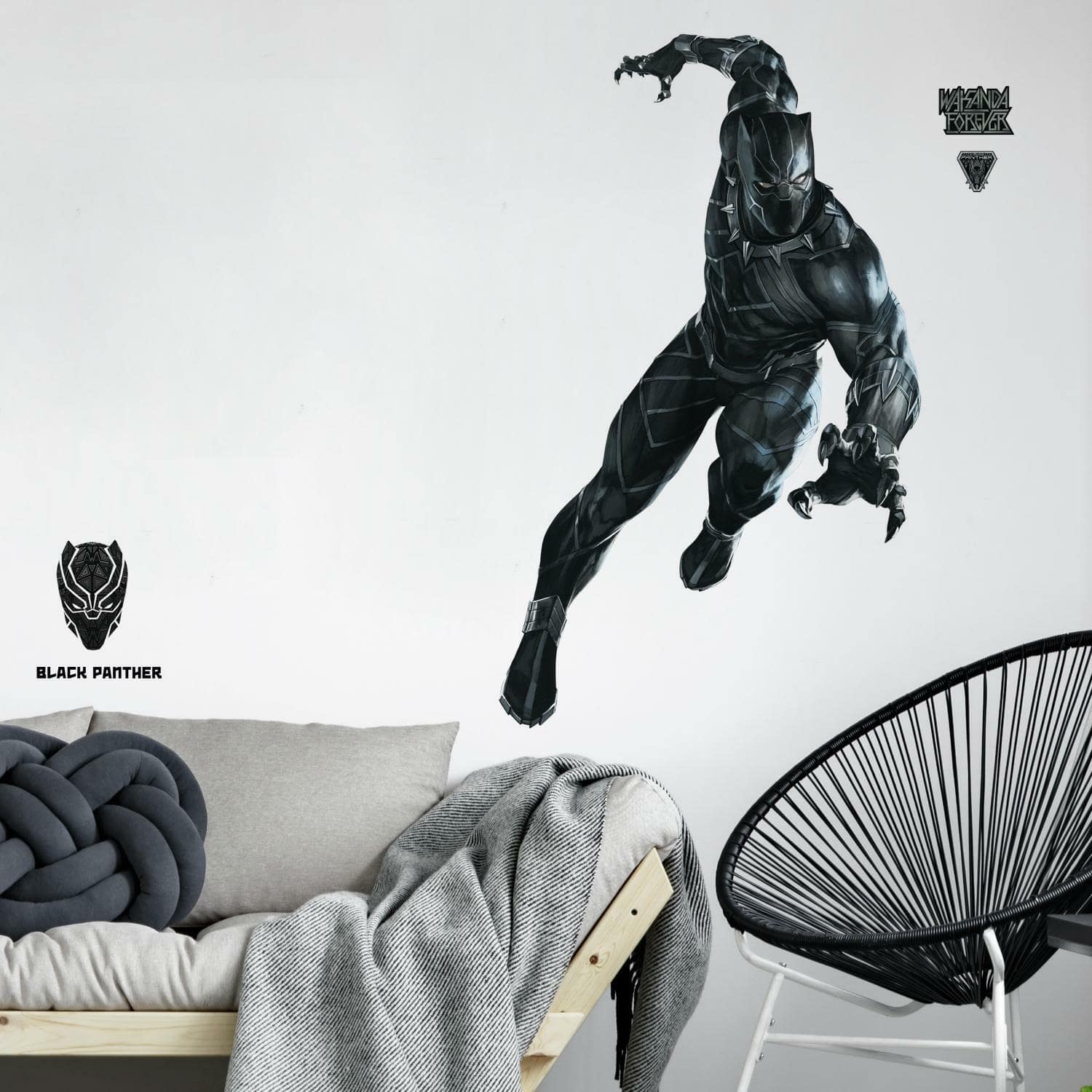 RoomMates Black Panther Peel &#x26; Stick Giant Wall Decals