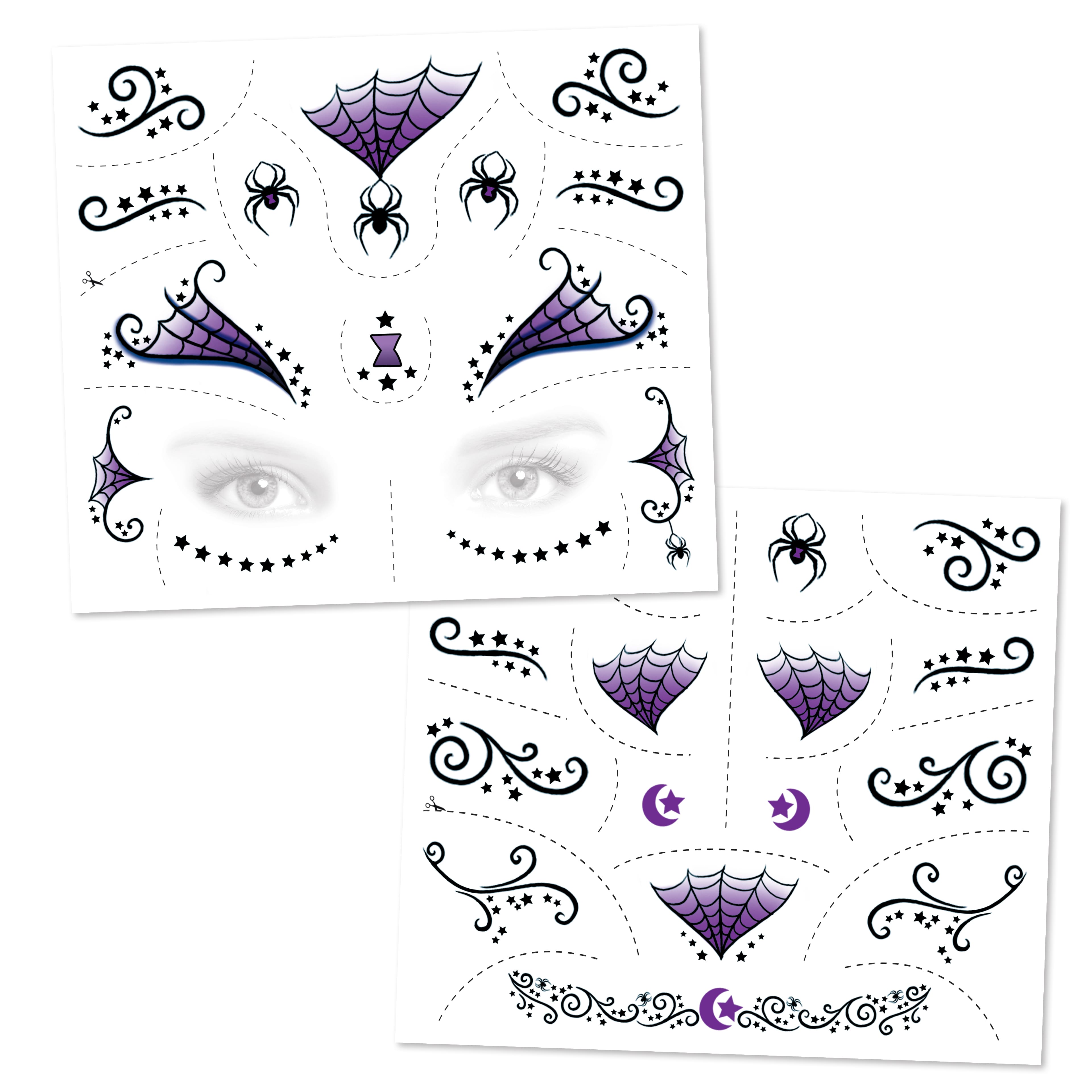 Savvi Purple Witch Costume Tattoos