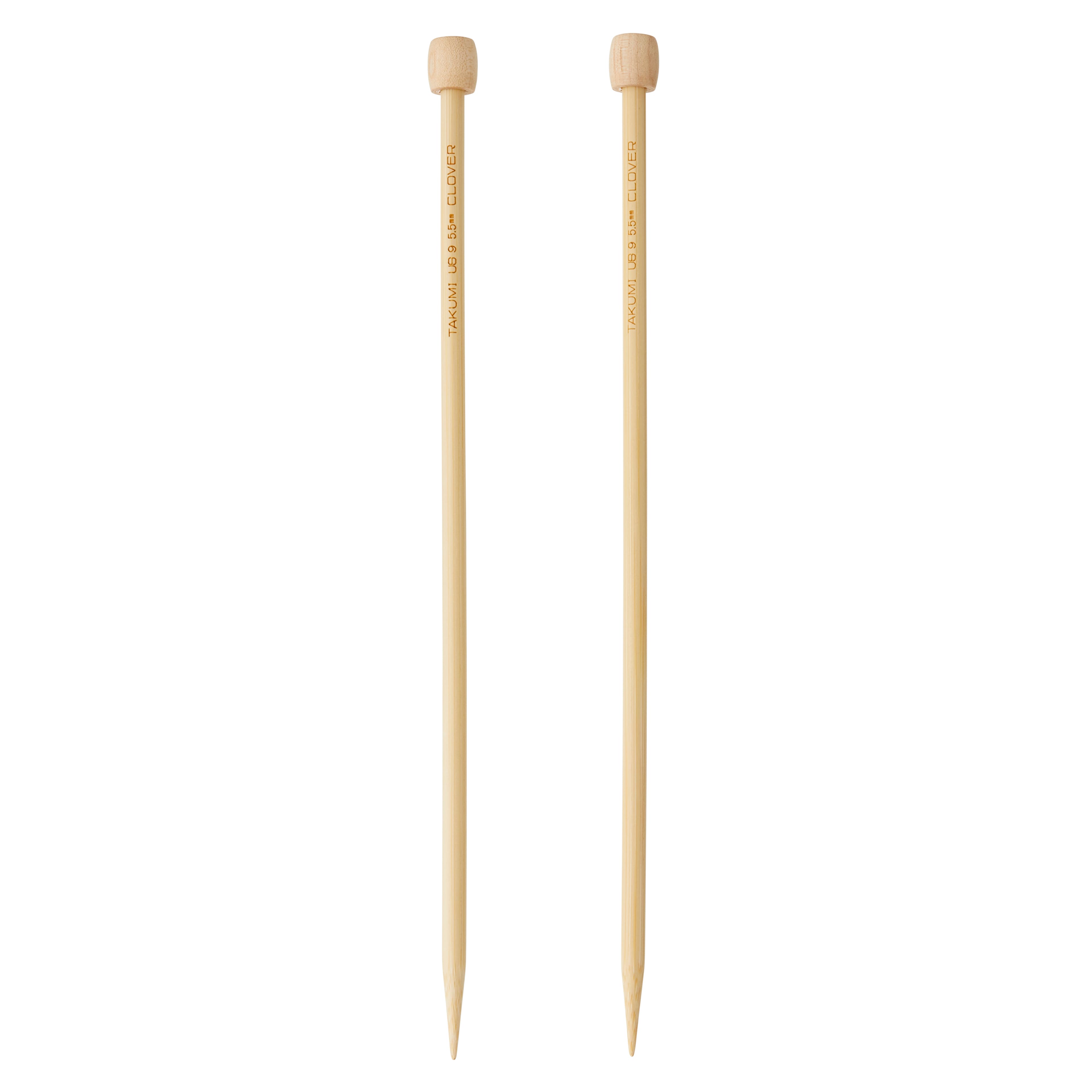 Clover Takumi Single Point Bamboo Knitting Needles - 9 Size 5