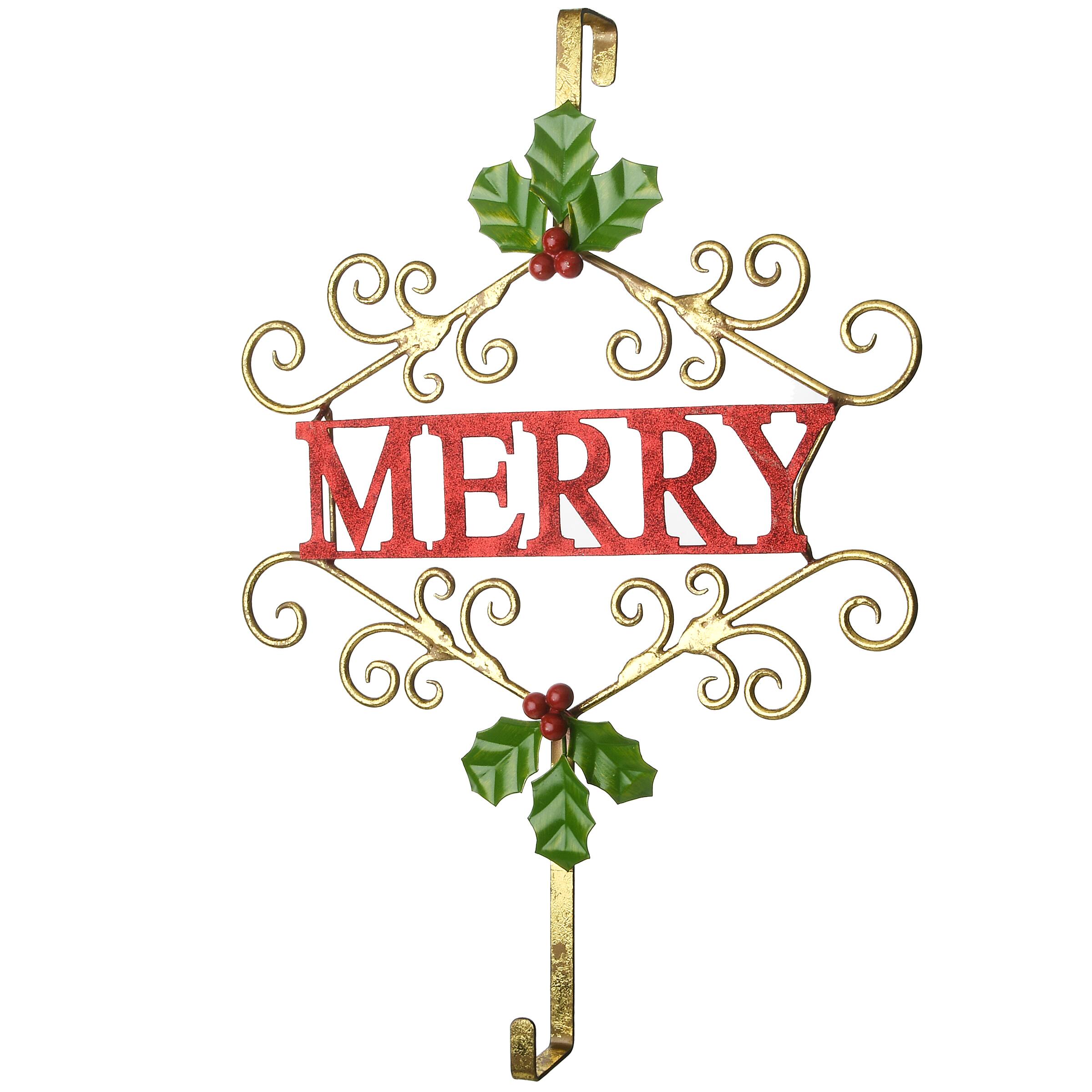 19" Christmas Merry Wreath Hanger