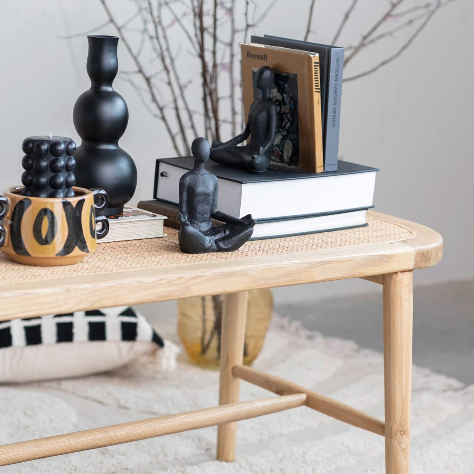 Hello Honey® 10" Matte Black Sculptural Aluminum Vase