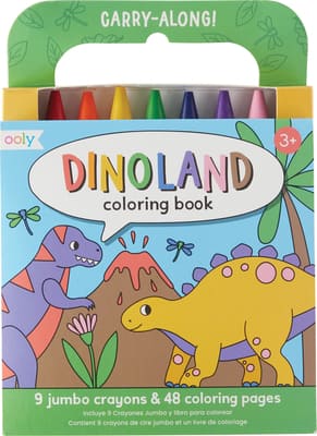 Mini Dinosaur Coloring Books for Kids Party Favor Set - Bulk Pack of 24 with 8 Packs of 4 Color Crayons (TOTAL of 32) Dino Party Favors Coloring