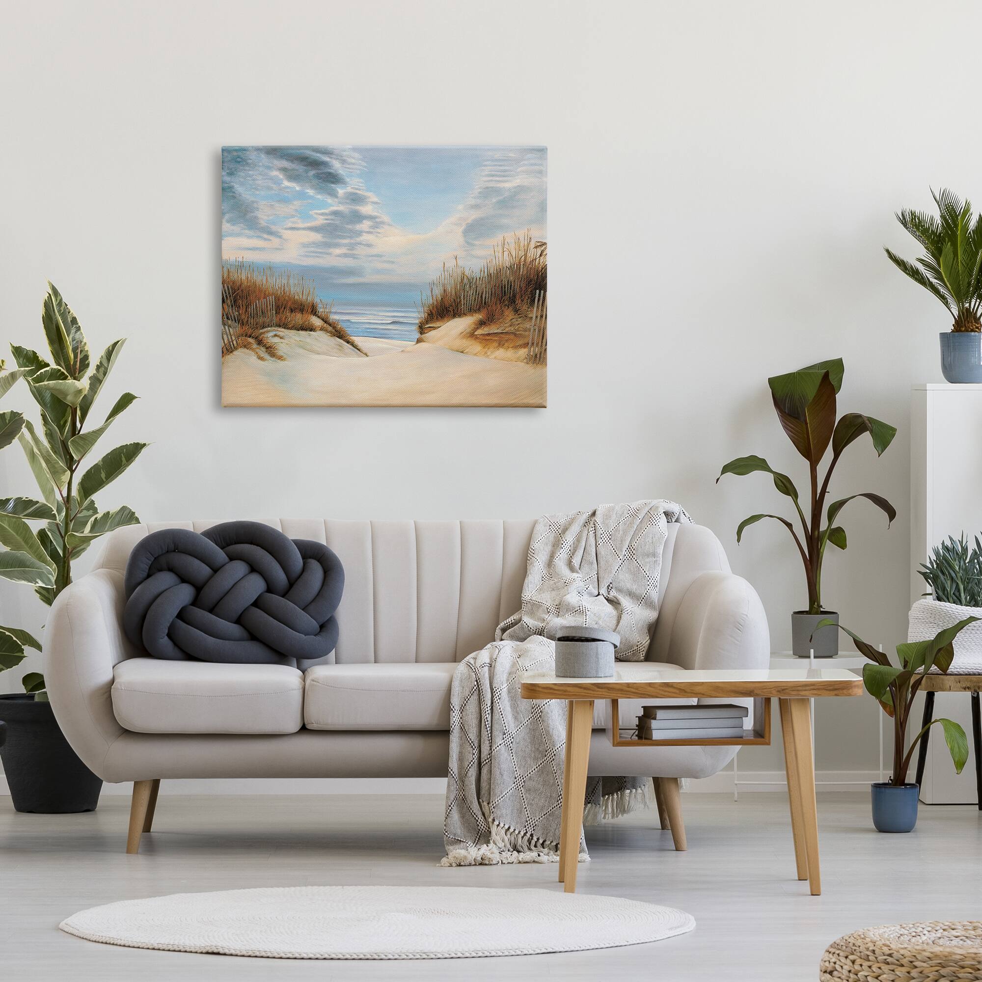 Stupell Industries Alluring Cloudy Beach Path Canvas Wall Art