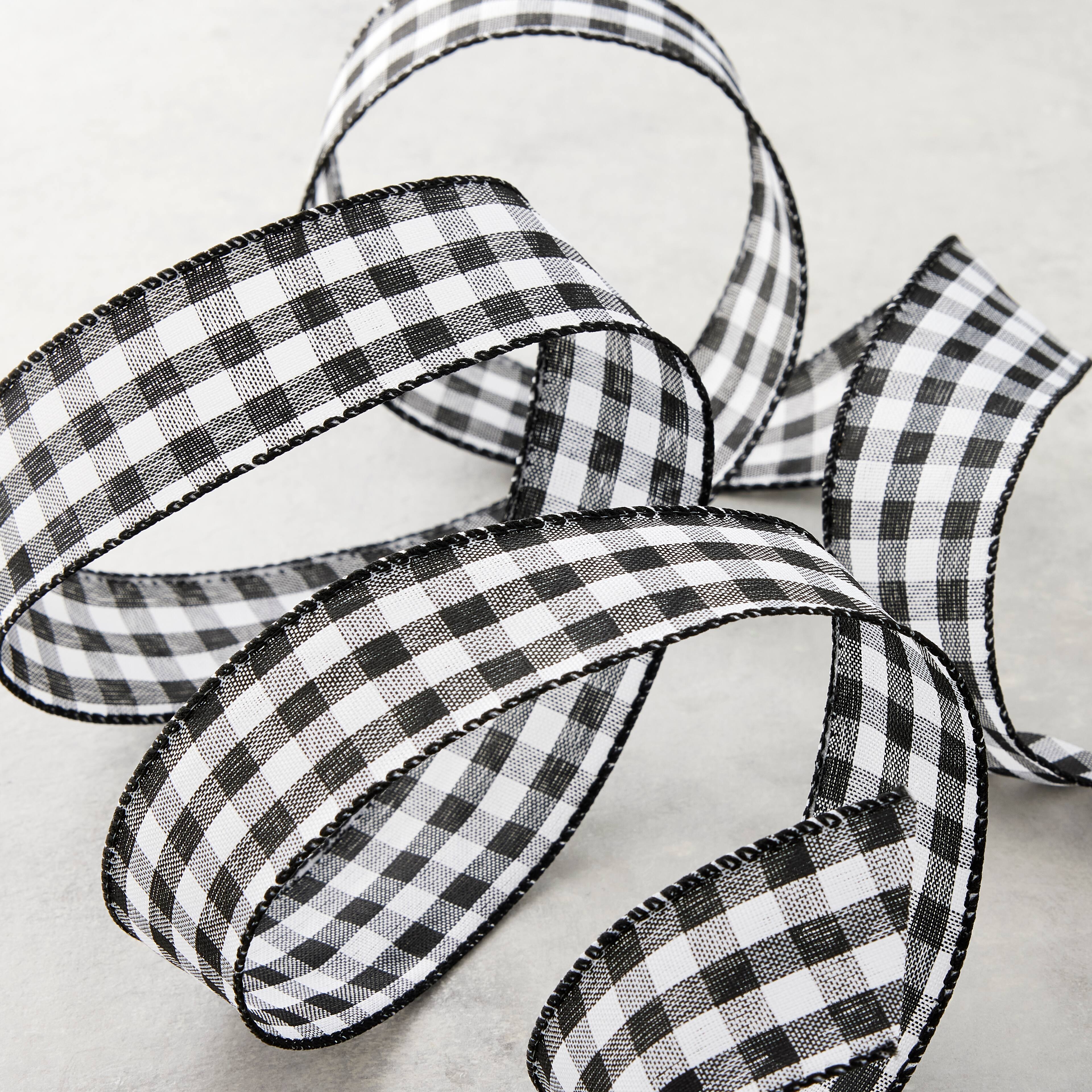 12 Pack: 1.5&#x22; x 10yd. Wired Gingham Ribbon by Celebrate It&#x2122;