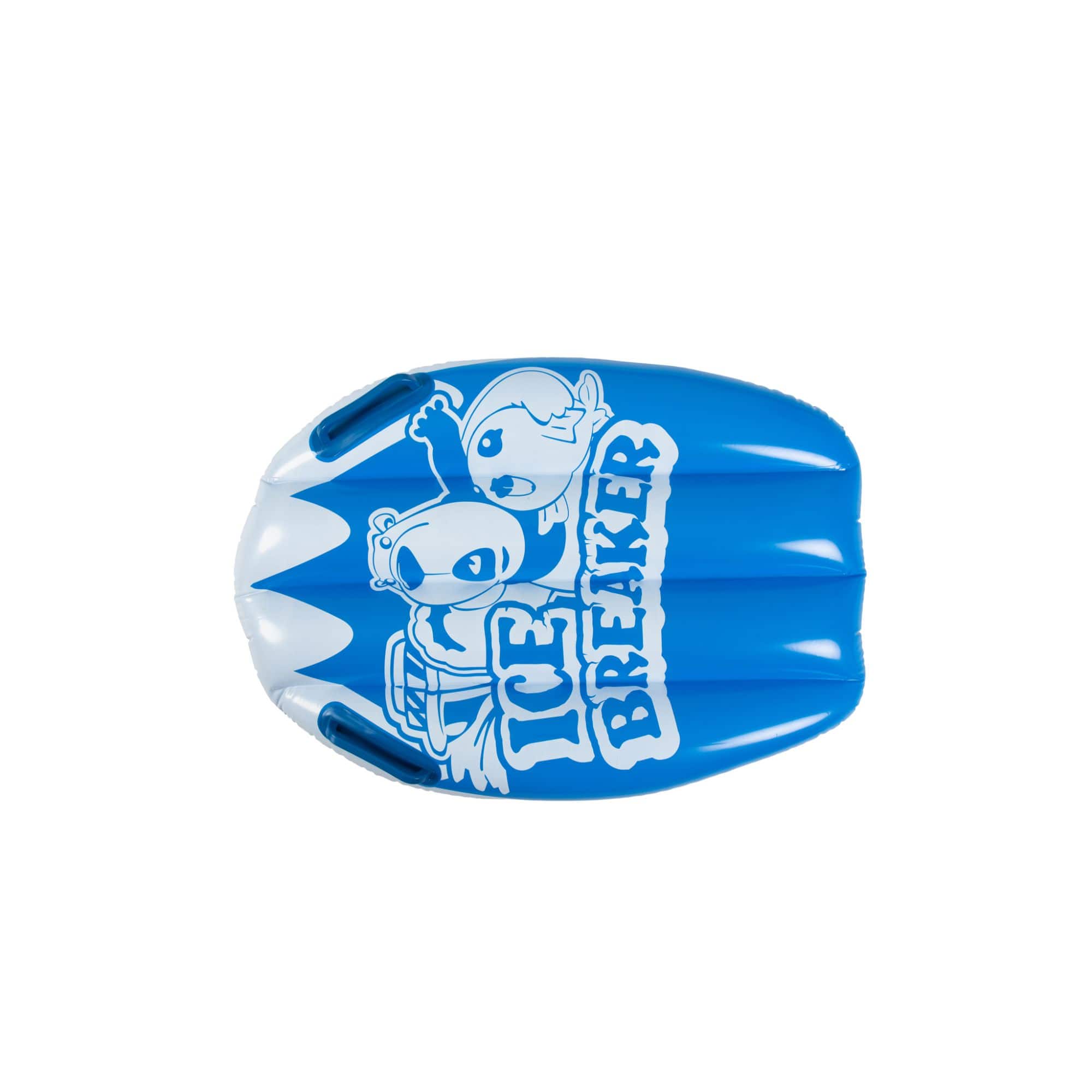 Pool Central 16ft. Blue &#x26; White Inflatable Ice Breaker Lawn Water Slide