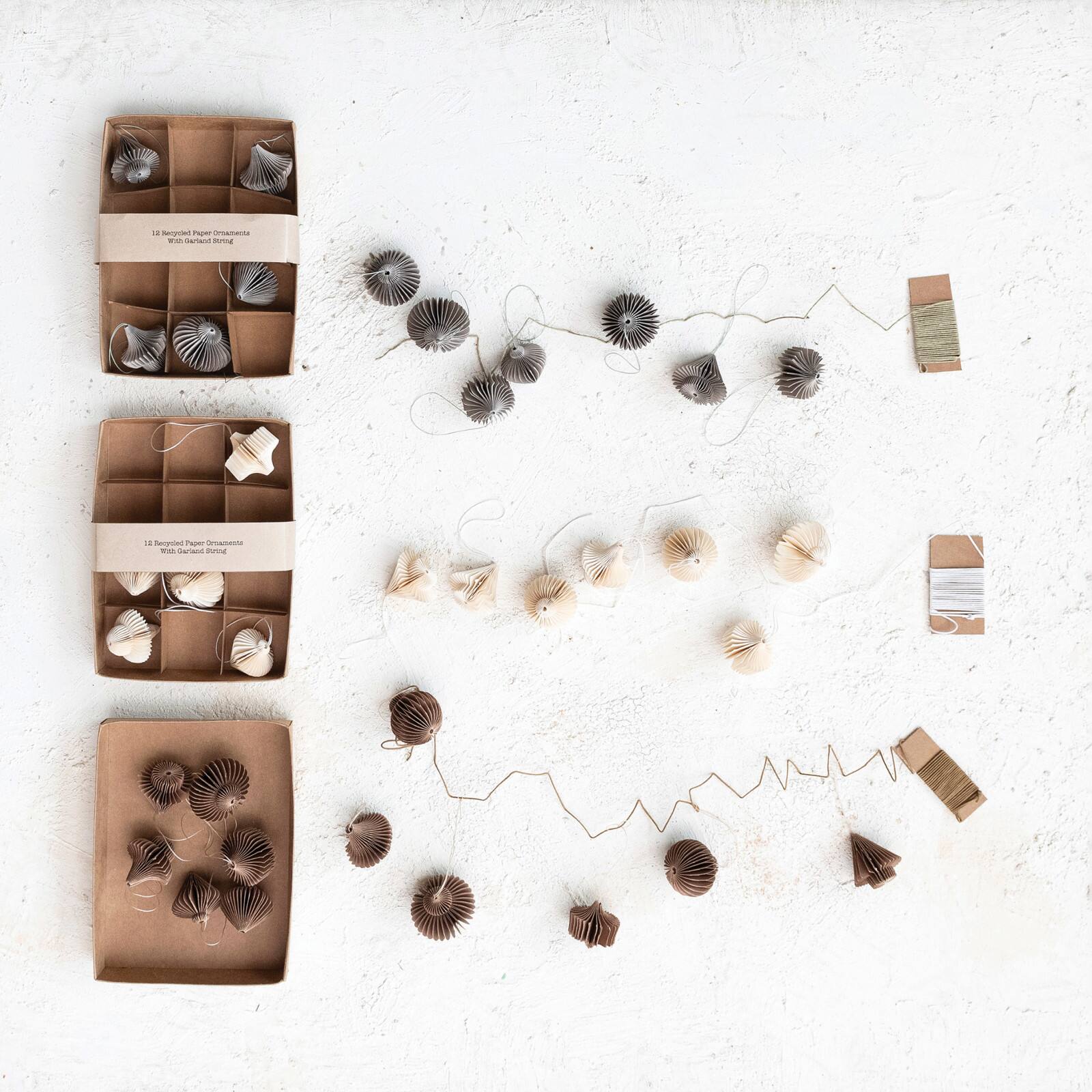 Hello Honey® Paper Honeycomb Ornaments with String DIY Garland