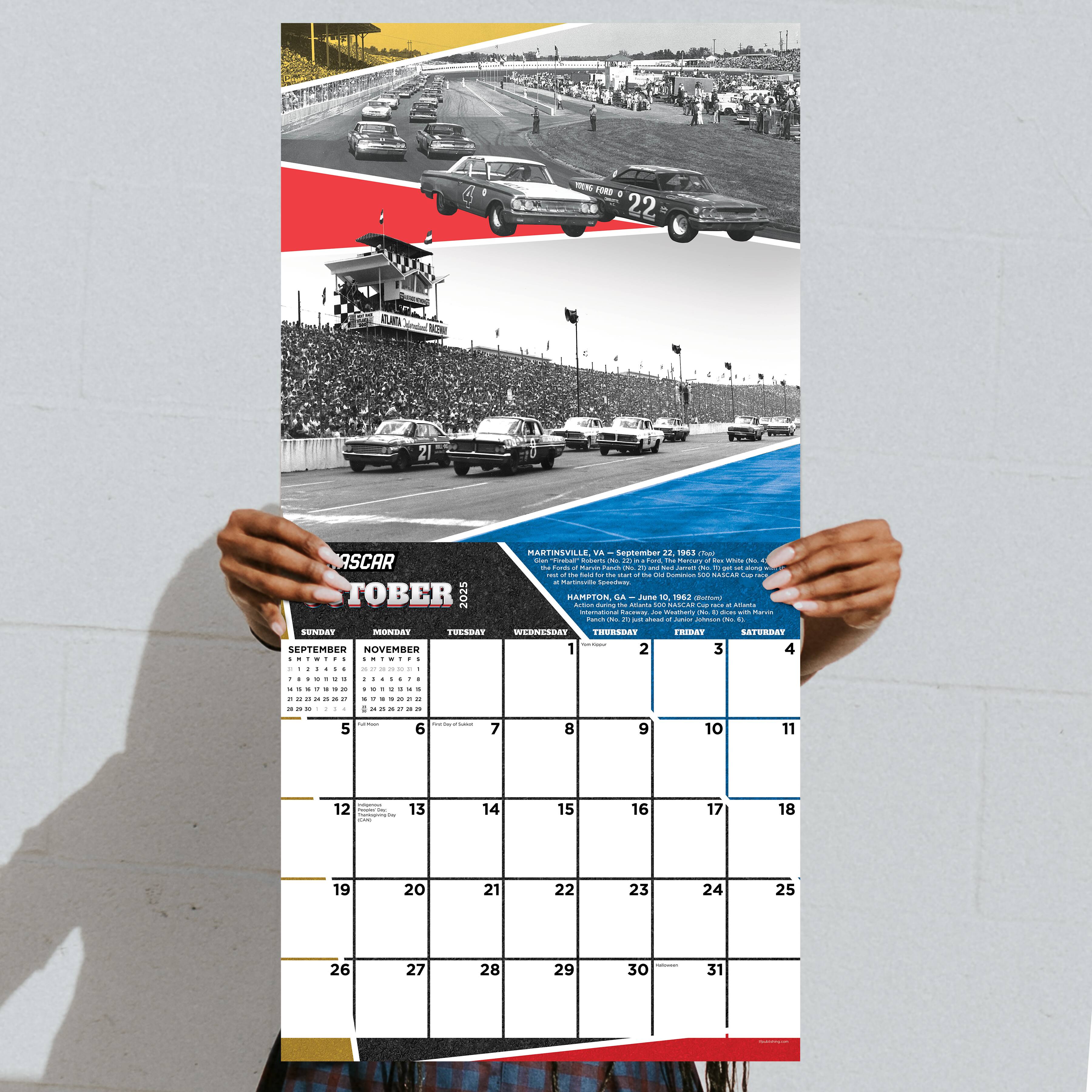 TF Publishing 2025 Nascar Heritage Wall Calendar