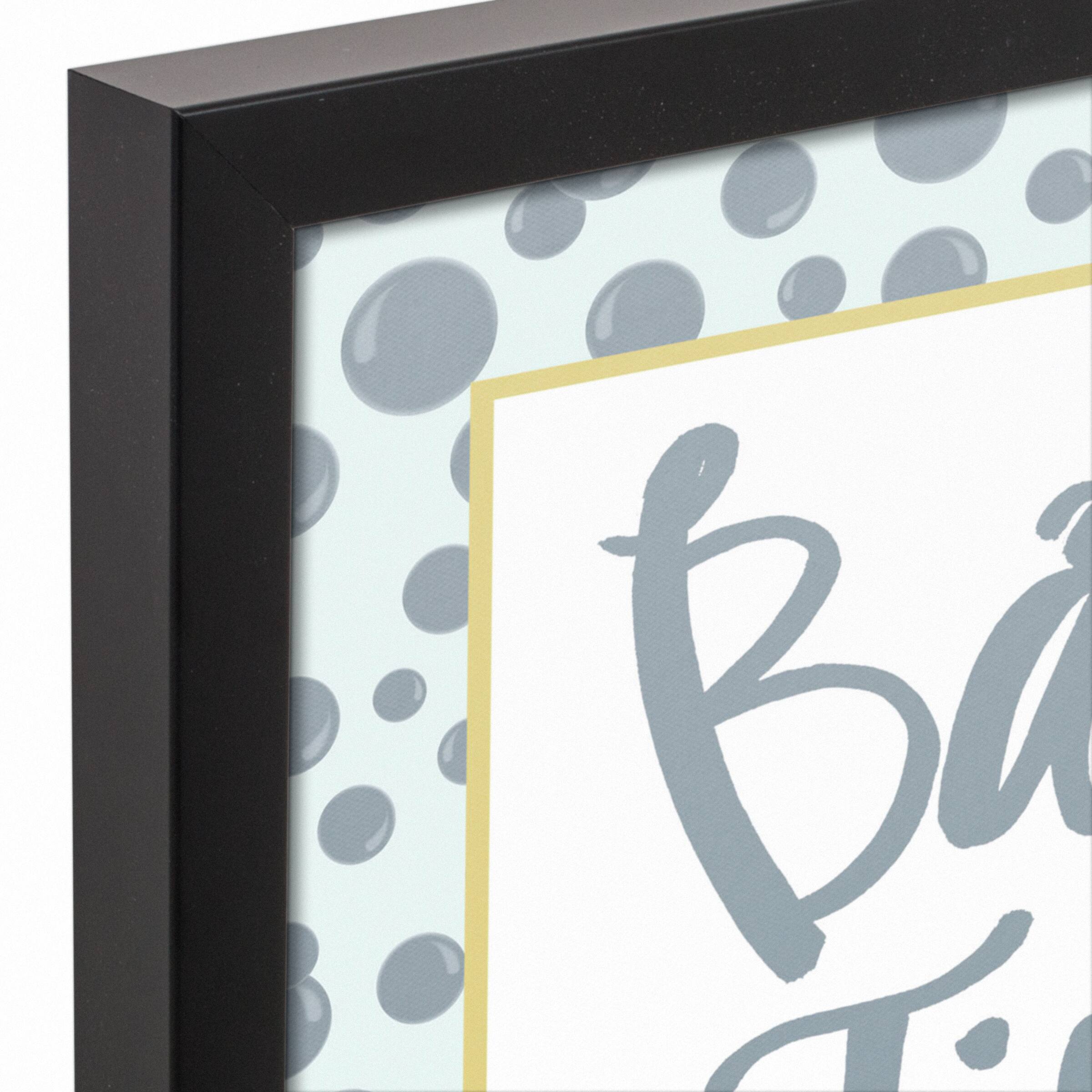 Bath Time 13.73" x 13.73" Black Framed Canvas