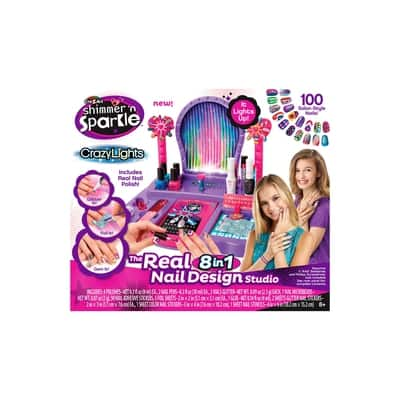 Cra-z-art Shimmer 'n Sparkle Crazy Lights The Real 8-in-1 Nail Design 