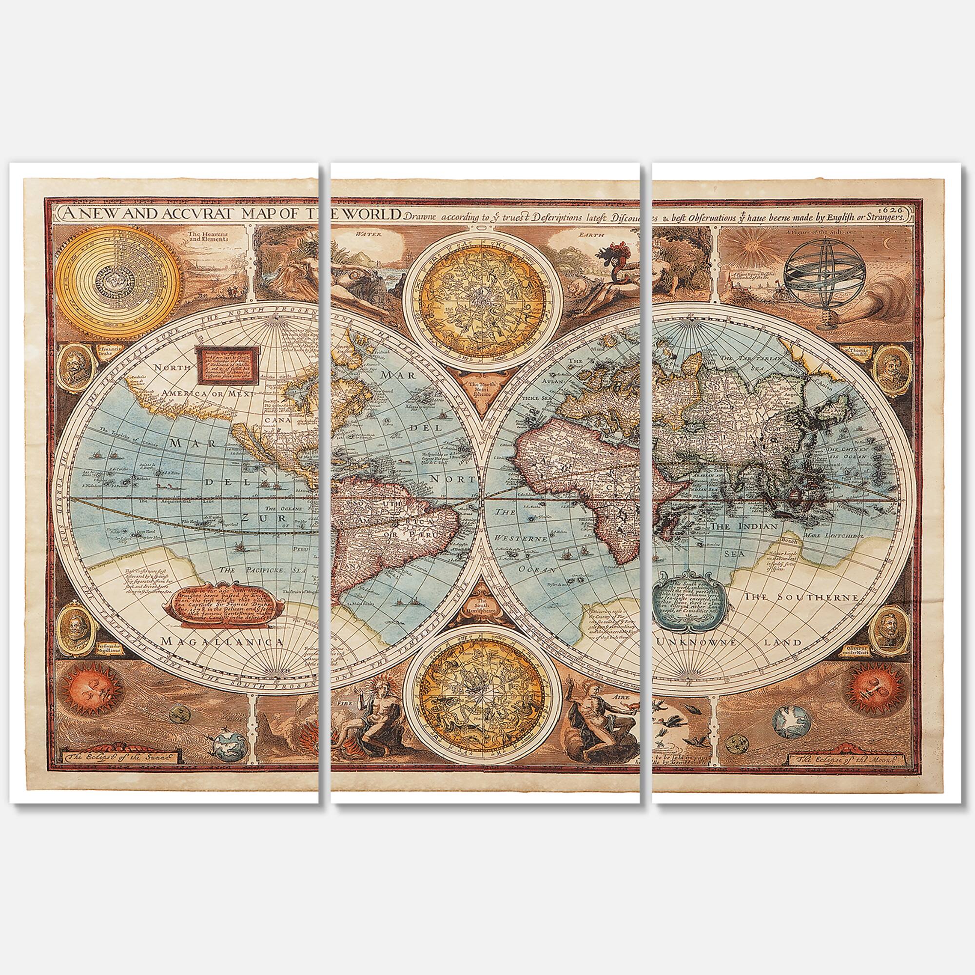 Designart - Ancient Map of The World VIII