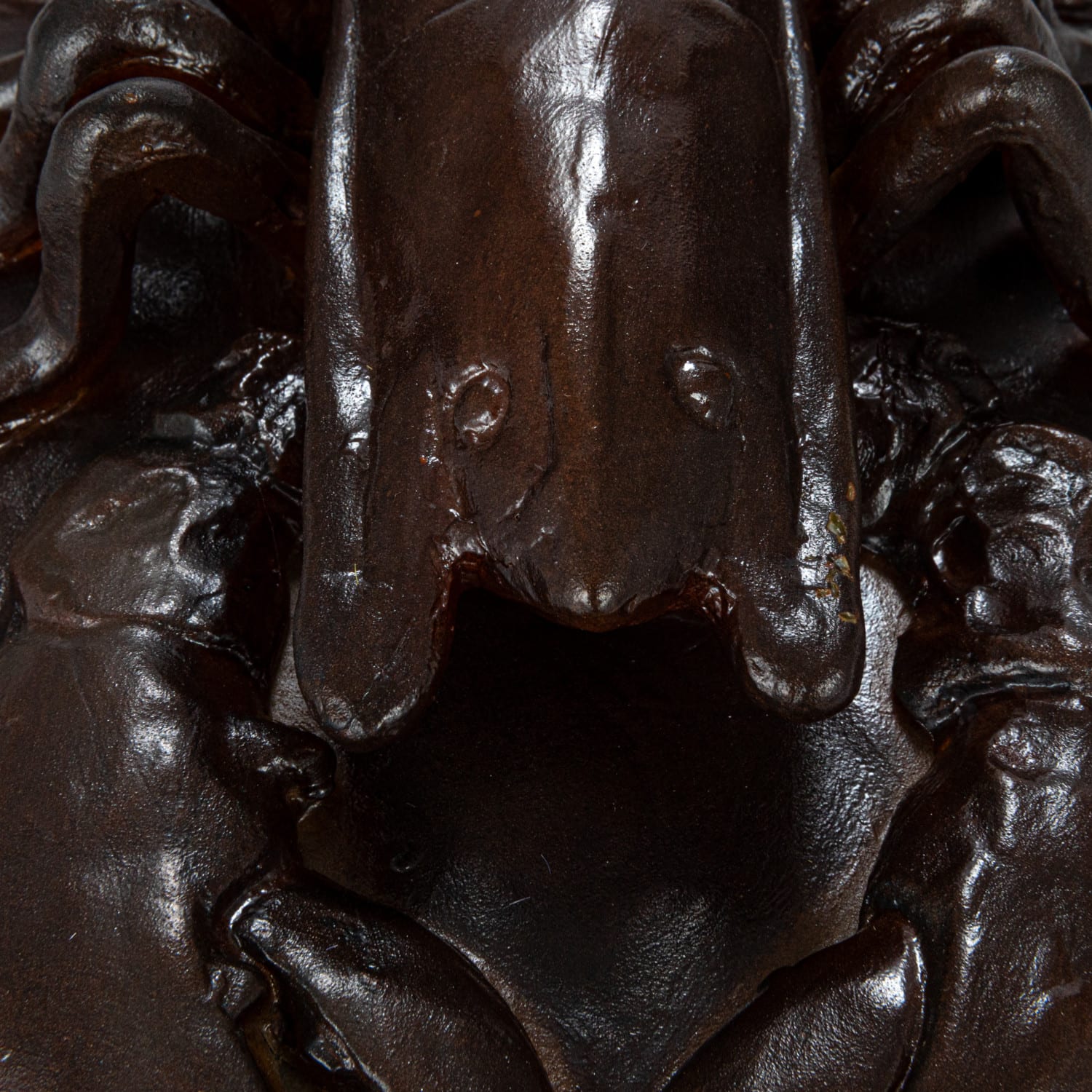 Hello Honey&#xAE; 12.25&#x22; Matte Brown Stoneware Baker with Lobster Design