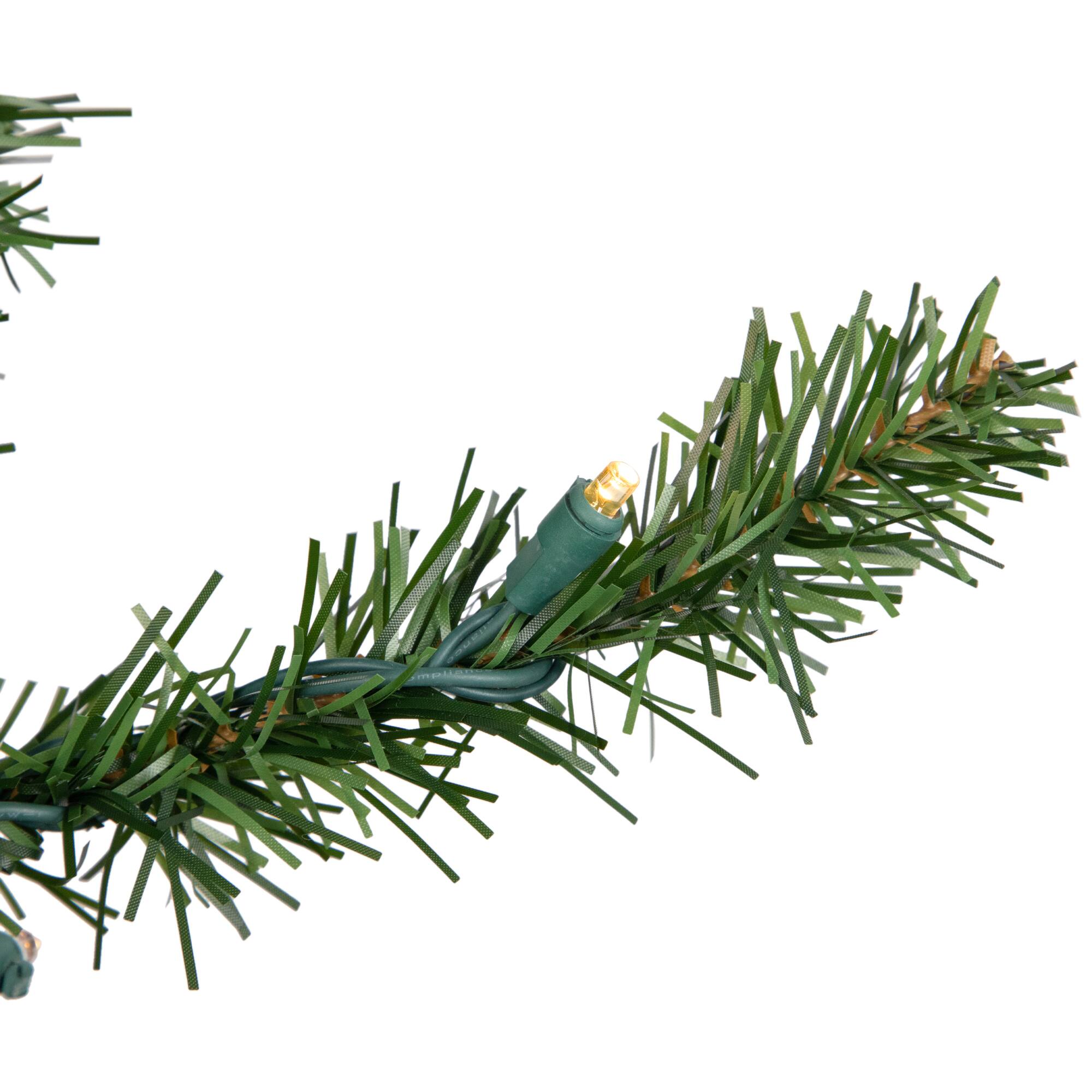 18&#x22; Pre-Lit Canadian Pine Artificial Christmas Tree, Clear LED Lights