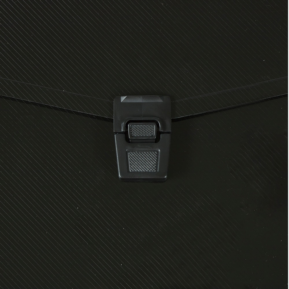 JAM Paper Black Plastic Portfolio Briefcase with Handles 12" x 9.5"