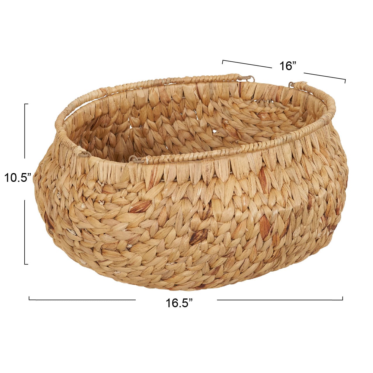 Household Essentials Round Woven Basket with Handles