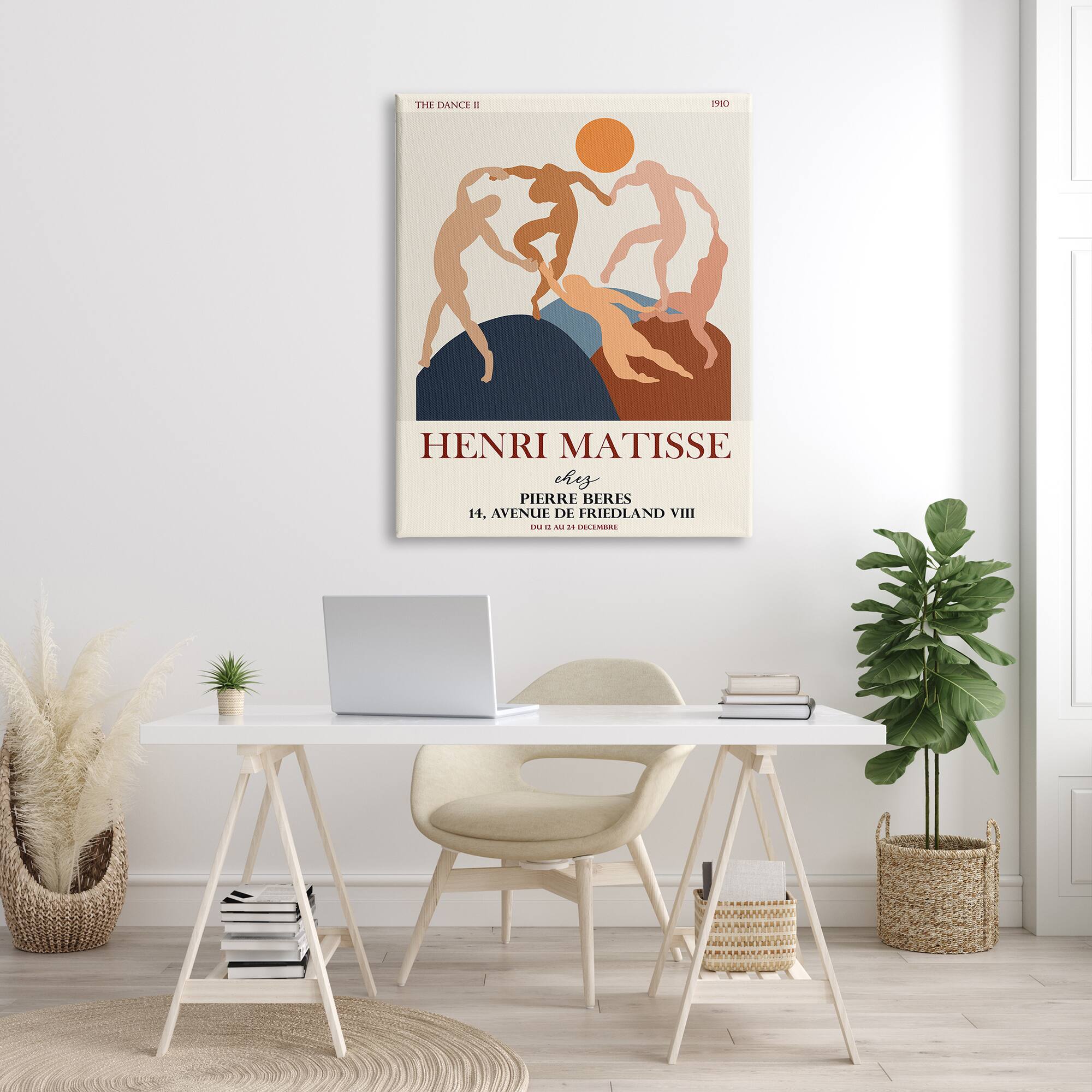 Stupell Industries Matisse Dancing Circle Terracotta Abstract Layered Shapes Canvas Wall Art