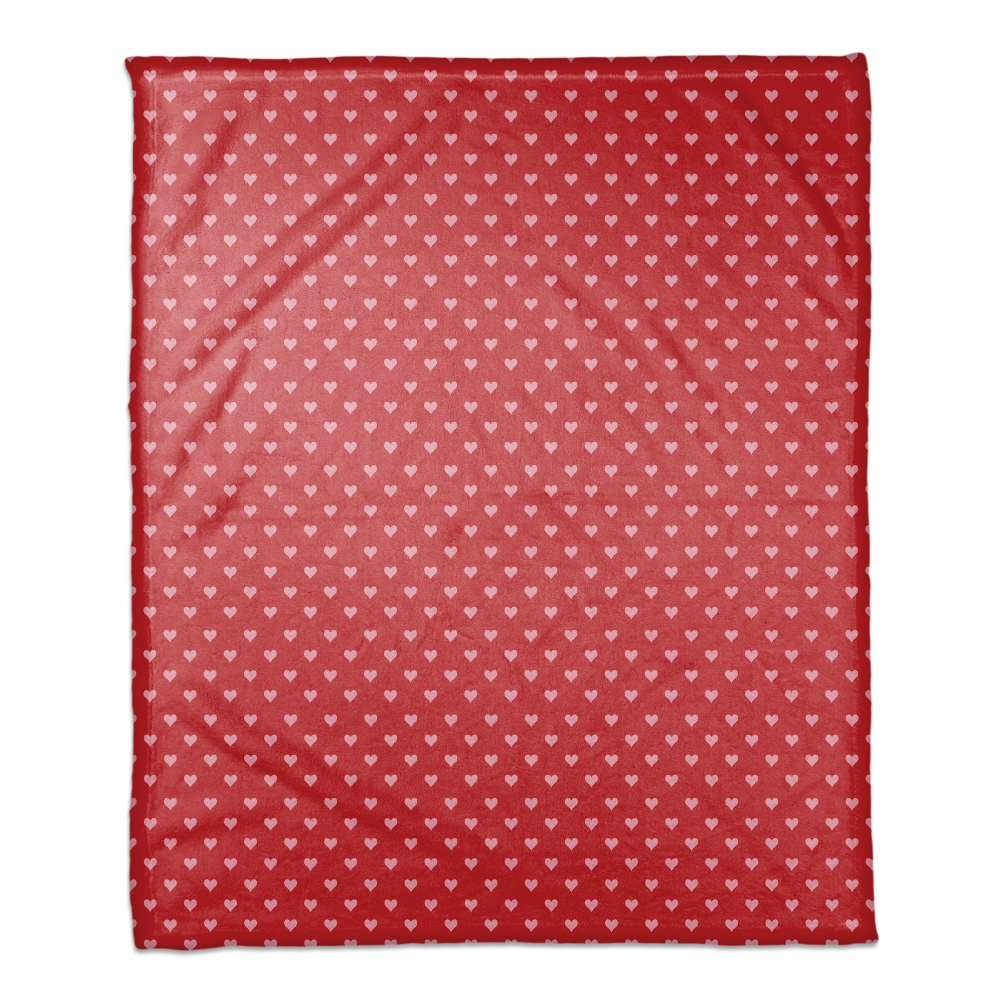 Pink & Red Hearts Pattern Coral Fleece Blanket