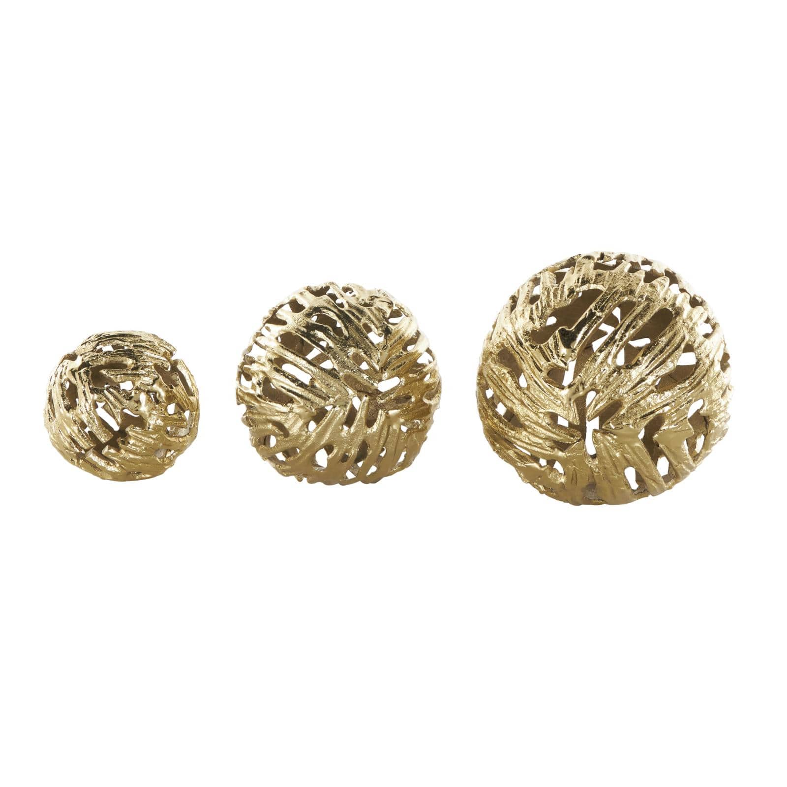Aluminum Metallic Abstract Cutout Orbs Set