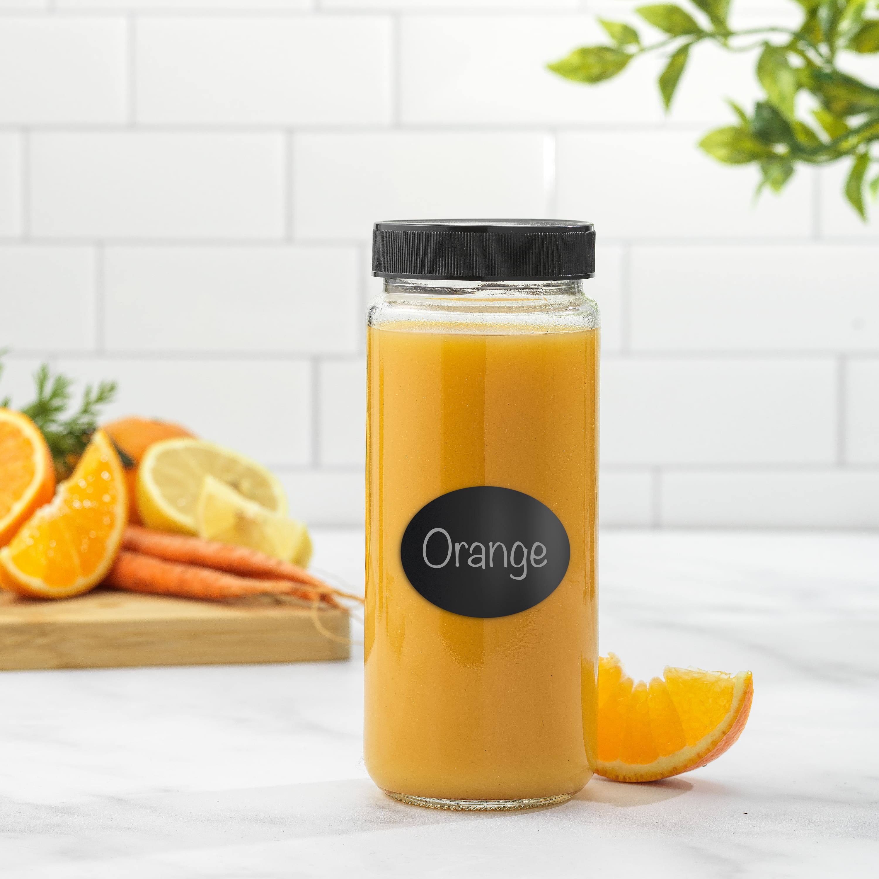 JoyJolt® 16oz. Reusable Glass Juice Bottles with Lids, 8ct.