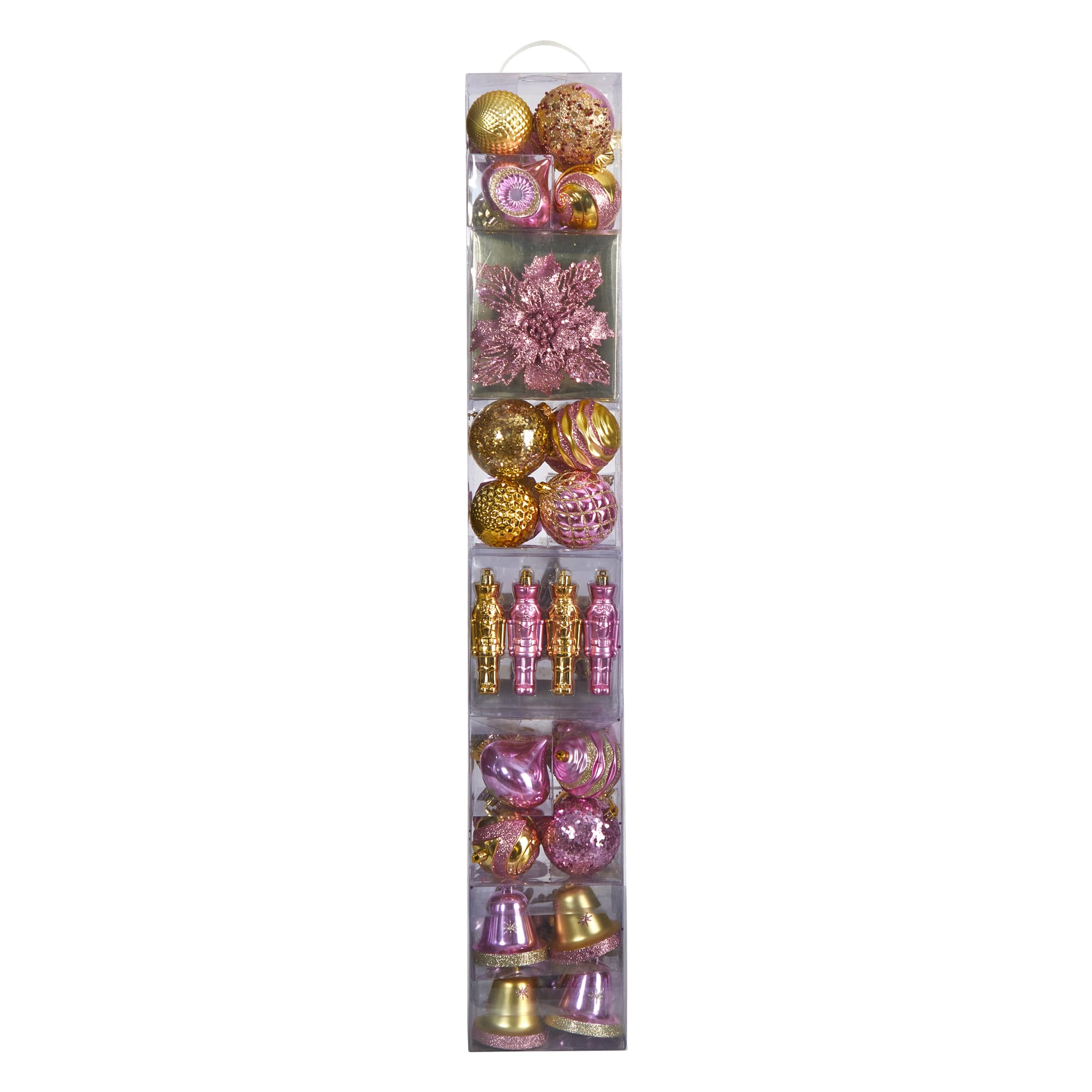70ct. Holiday Deluxe Shatterproof Christmas Tree Ornament Box Set