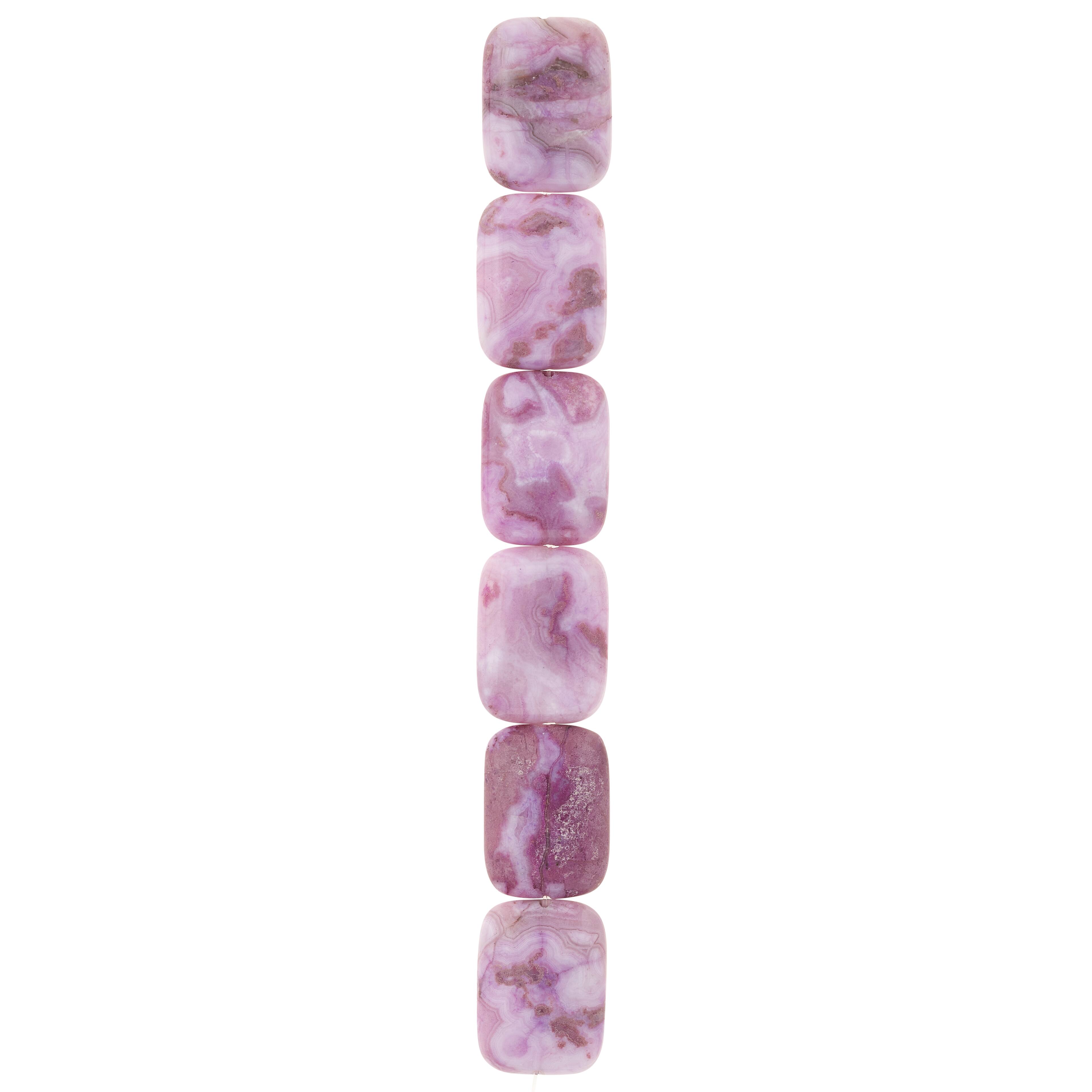 12 Pack: Amethyst Ocean Rectangle Beads, 22mm by Bead Landing™