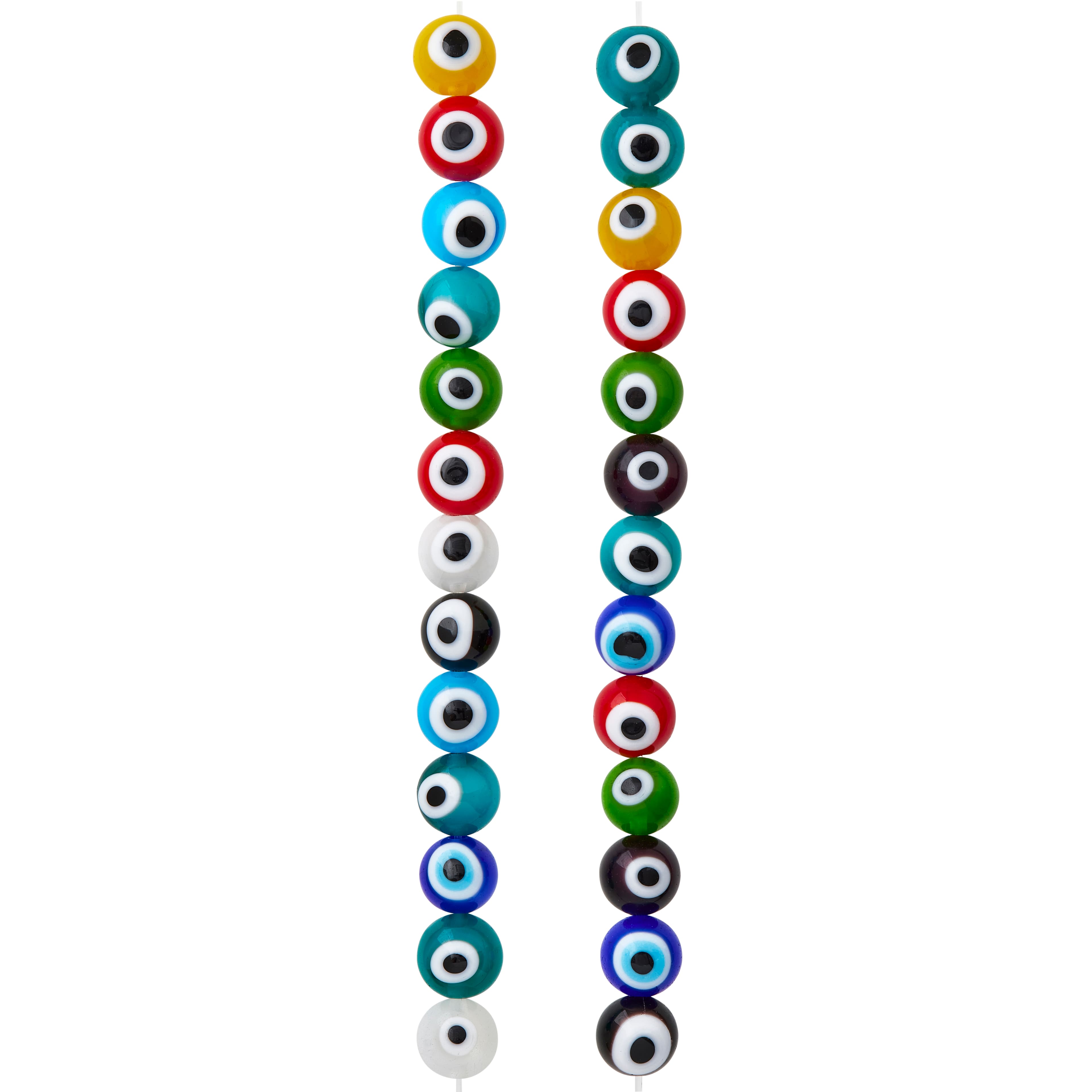 Multicolor Glass Eye Beads, 10mm by Bead Landing™