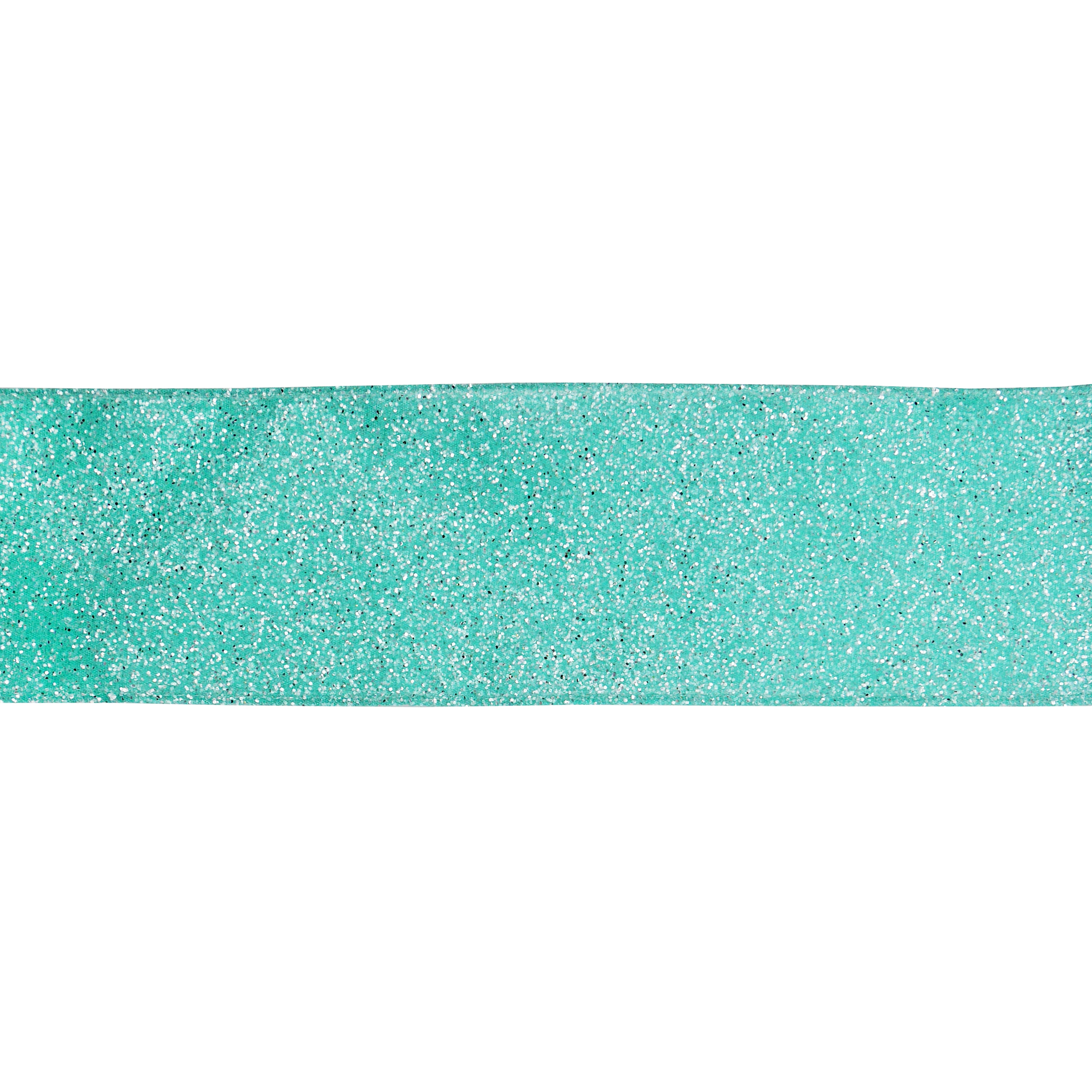 2.5&#x22; x 20ft. Turquoise Glitter Wired Taffeta Ribbon by Celebrate It&#xAE;