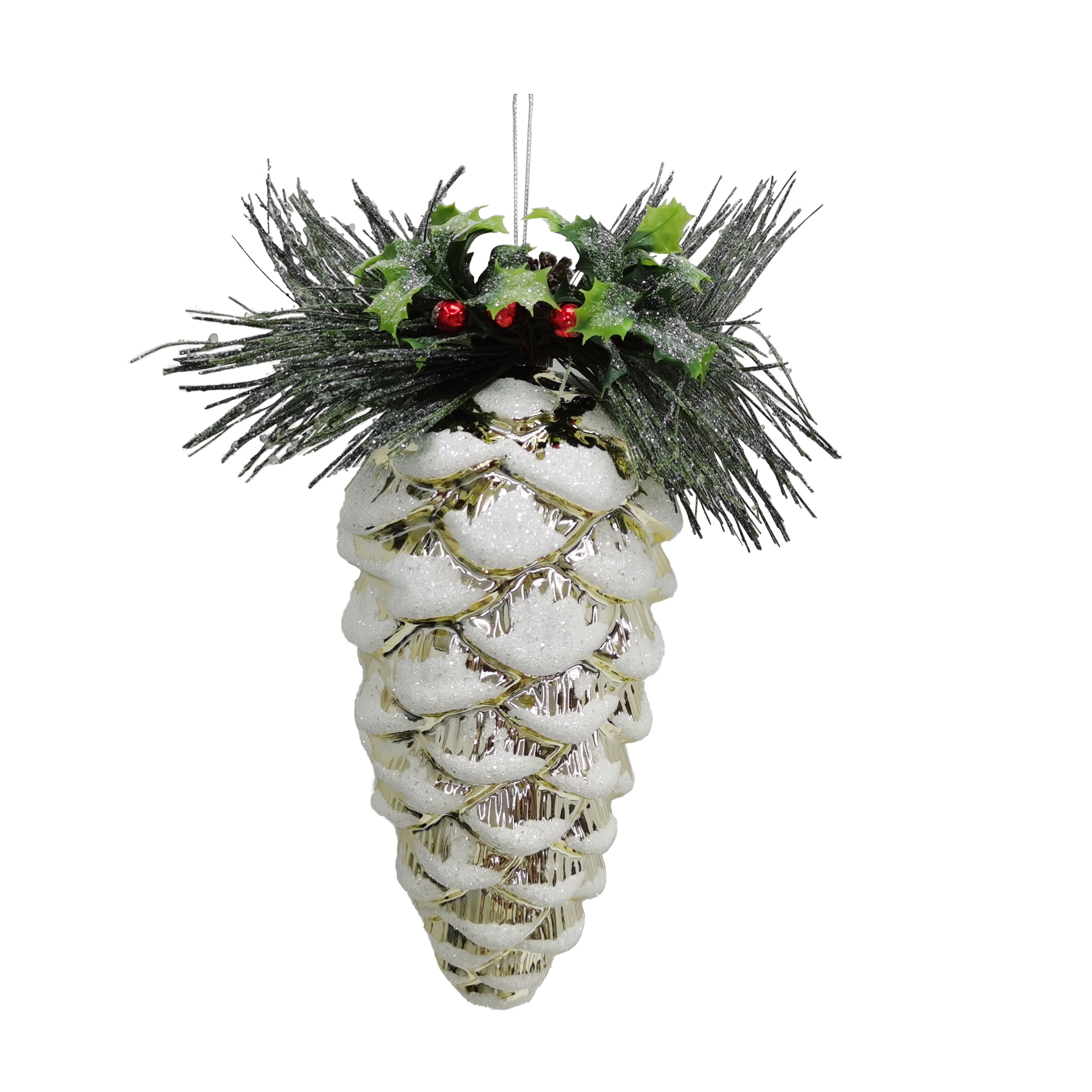12&#x22; Glitter Frosted Pinecone Ornament by Ashland&#xAE;