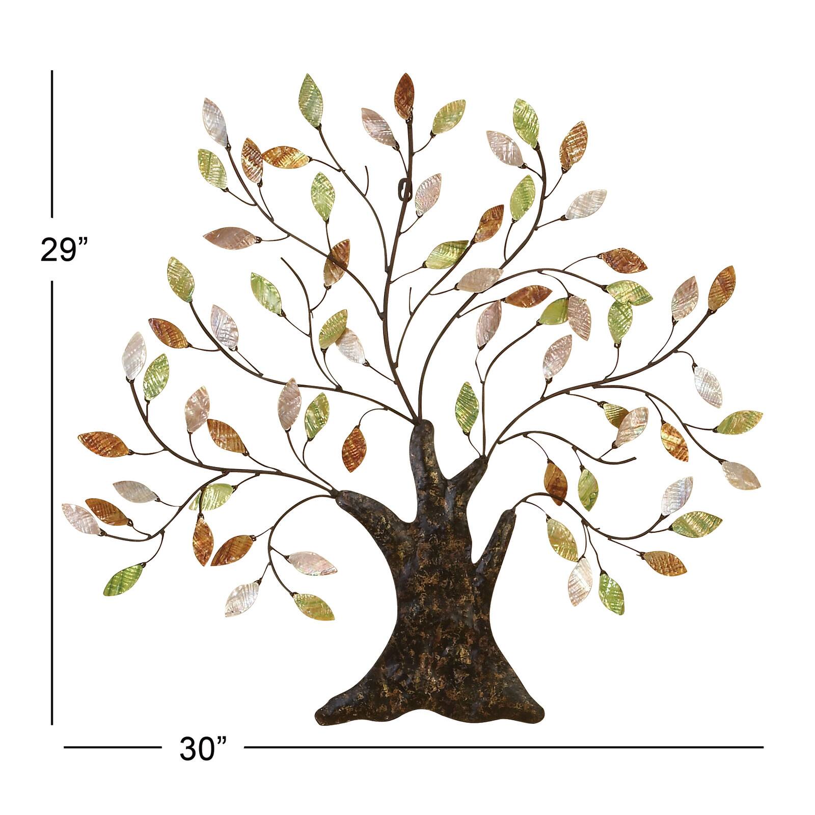 Brown & Green Metal Traditional Wall Décor