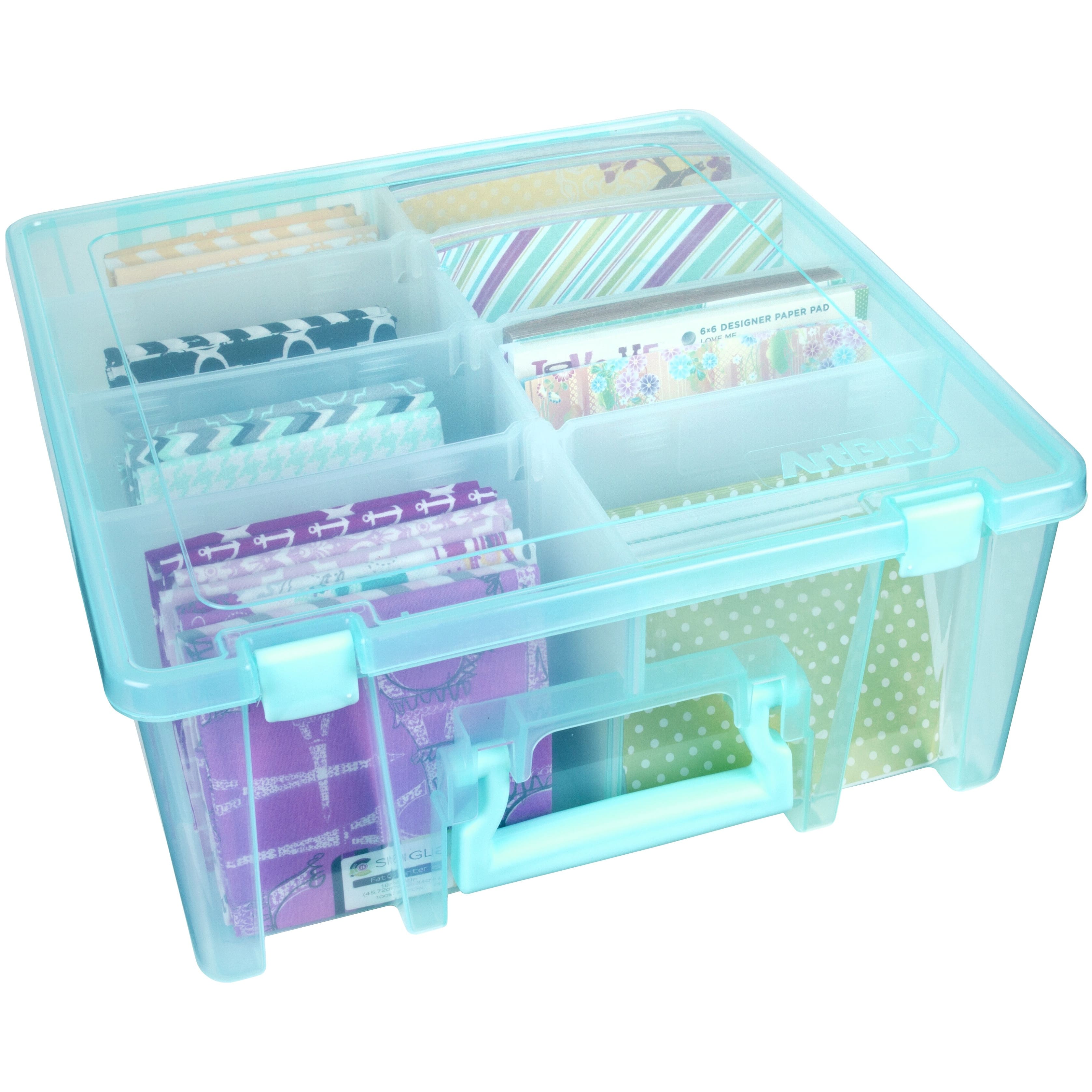 ArtBin® Aqua Mist Super Satchel™ Double Deep Storage Bin with Dividers