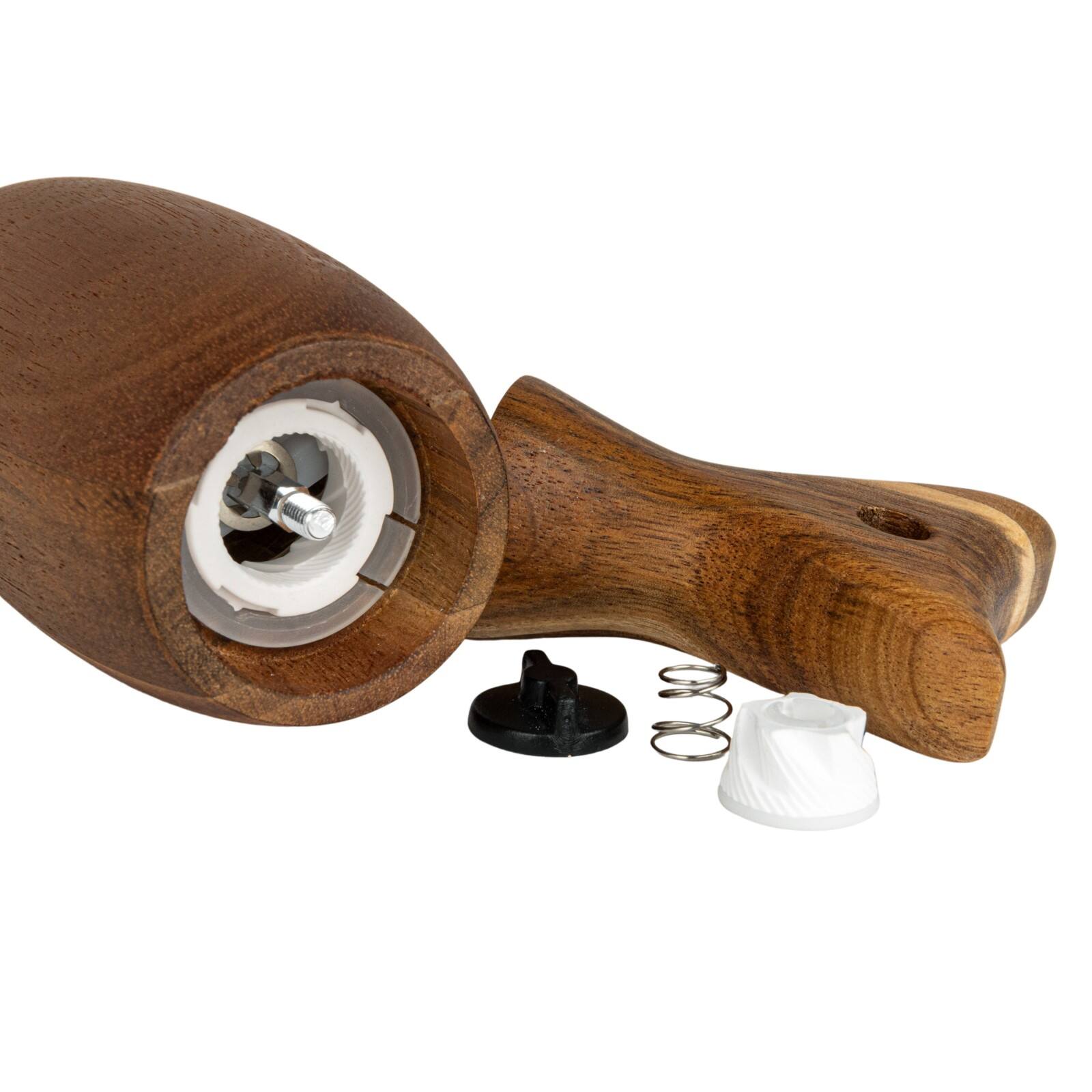 Hello Honey&#xAE; 7.75&#x22; Natural Acacia Wood Fish Tail Shaped Pepper Mill
