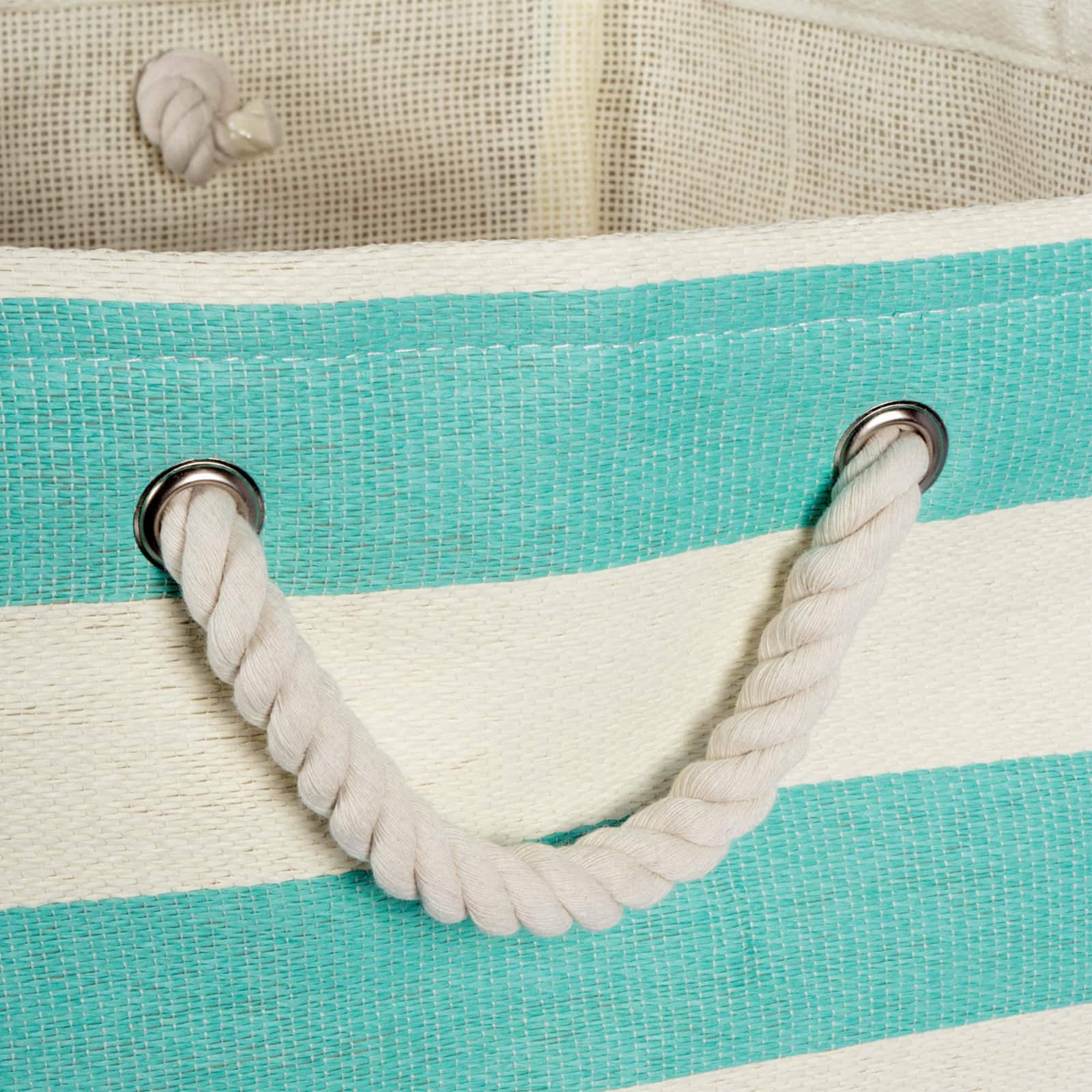 DII® 16" Striped Woven Paper Storage Cube